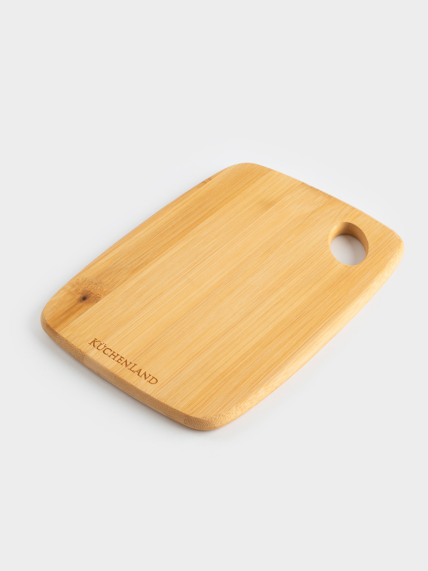 Cutting board, 20х15 cm, rectangular, rounded, bamboo, Bamboo, image-3