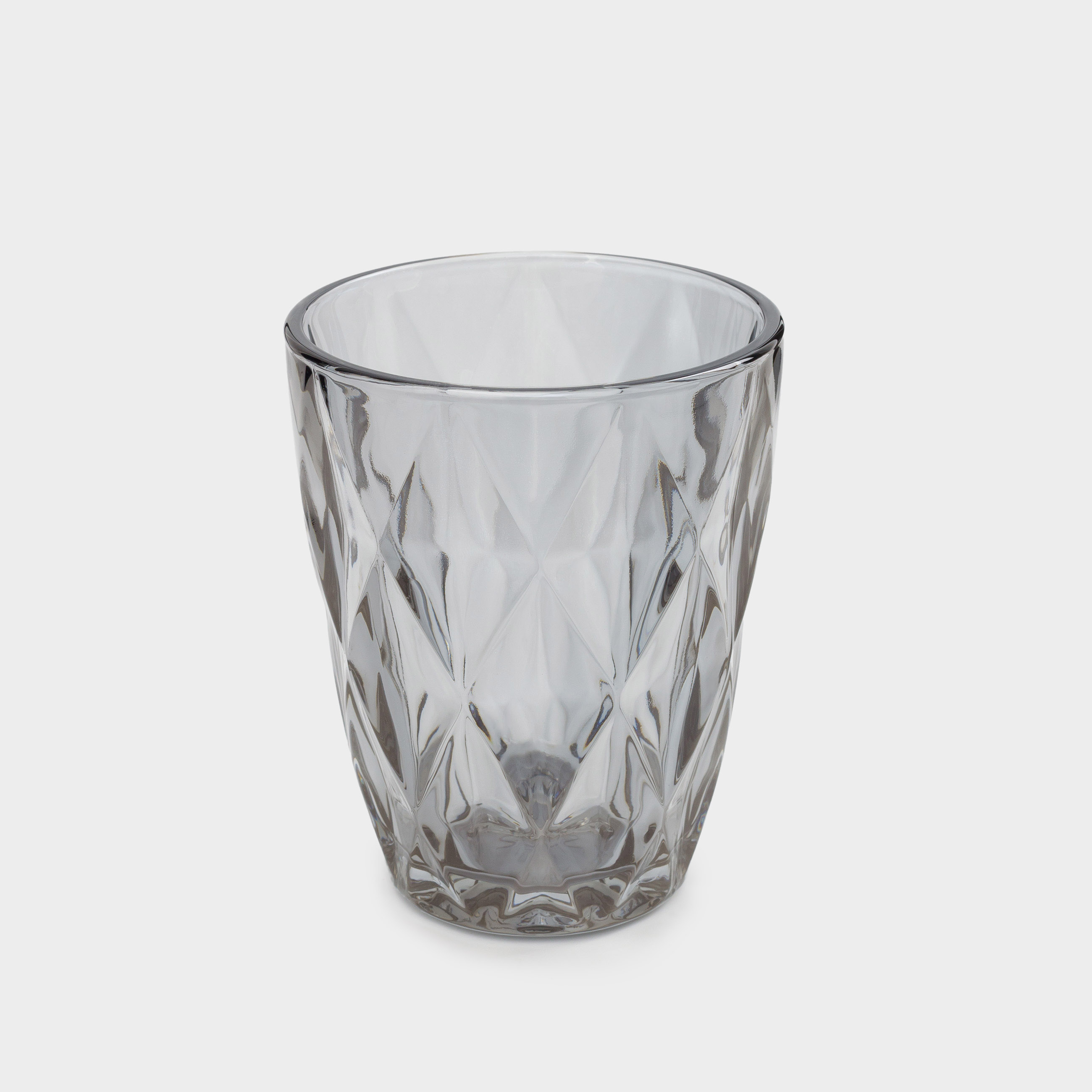 Glass, 10 cm, 270 ml, 6 pcs, glass R, gray, Rhomb color, image-5
