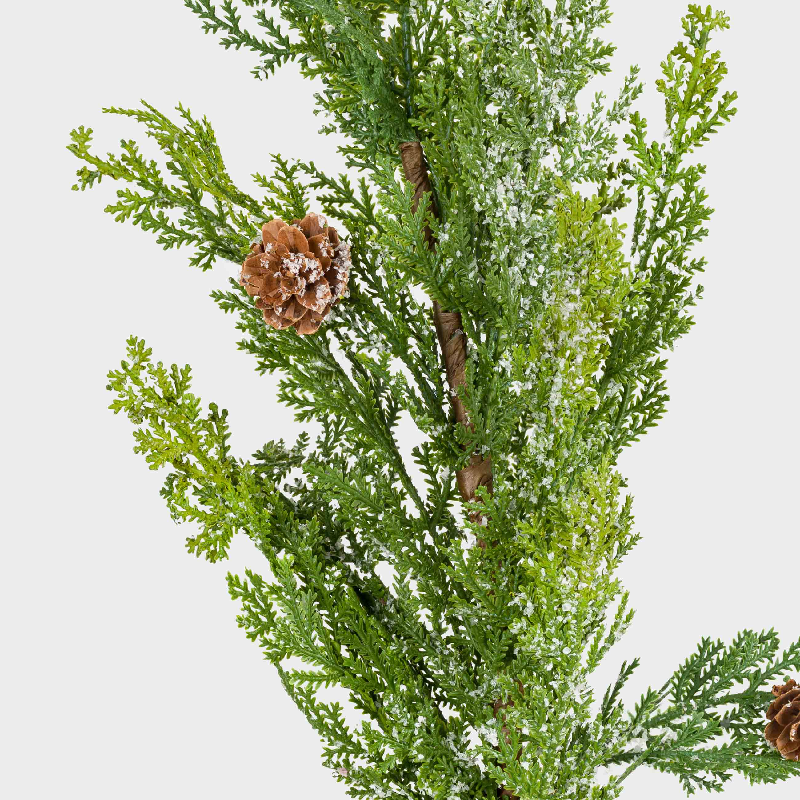 Decorative branch, 77 cm, polyethylene, Branch with cones, Conifer decor, image-3