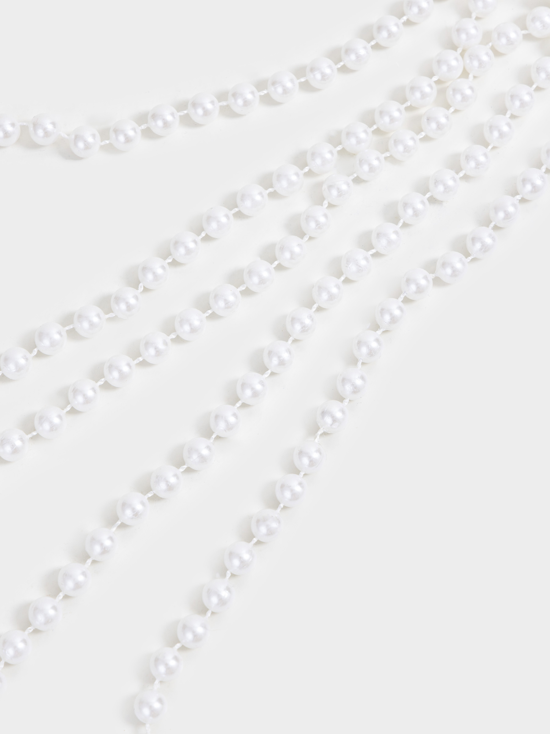 Decorative item, 60 cm, hanging, acrylic / plastic, White pearls, Balls decor, image-2