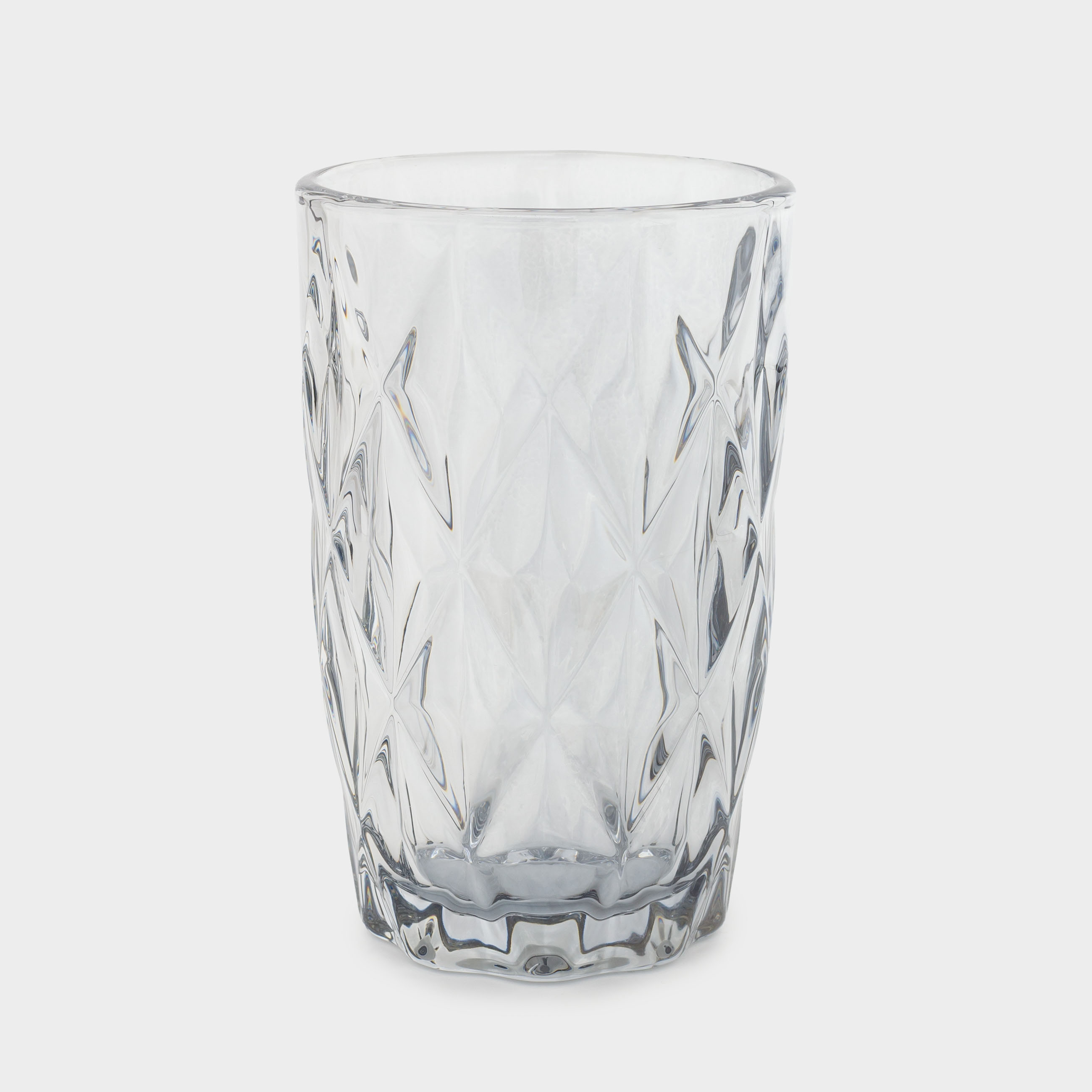 Glass, 12 cm, 340 ml, 6 pcs, glass R, gray, Rhomb color, image-4