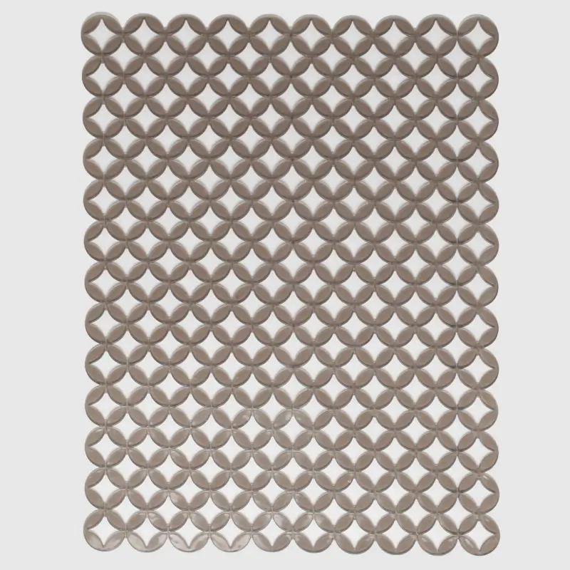 Kitchen sink mat, 41x32 cm, PVC, Rectangular, Grey, Rhombuses, Keeping ,image-0