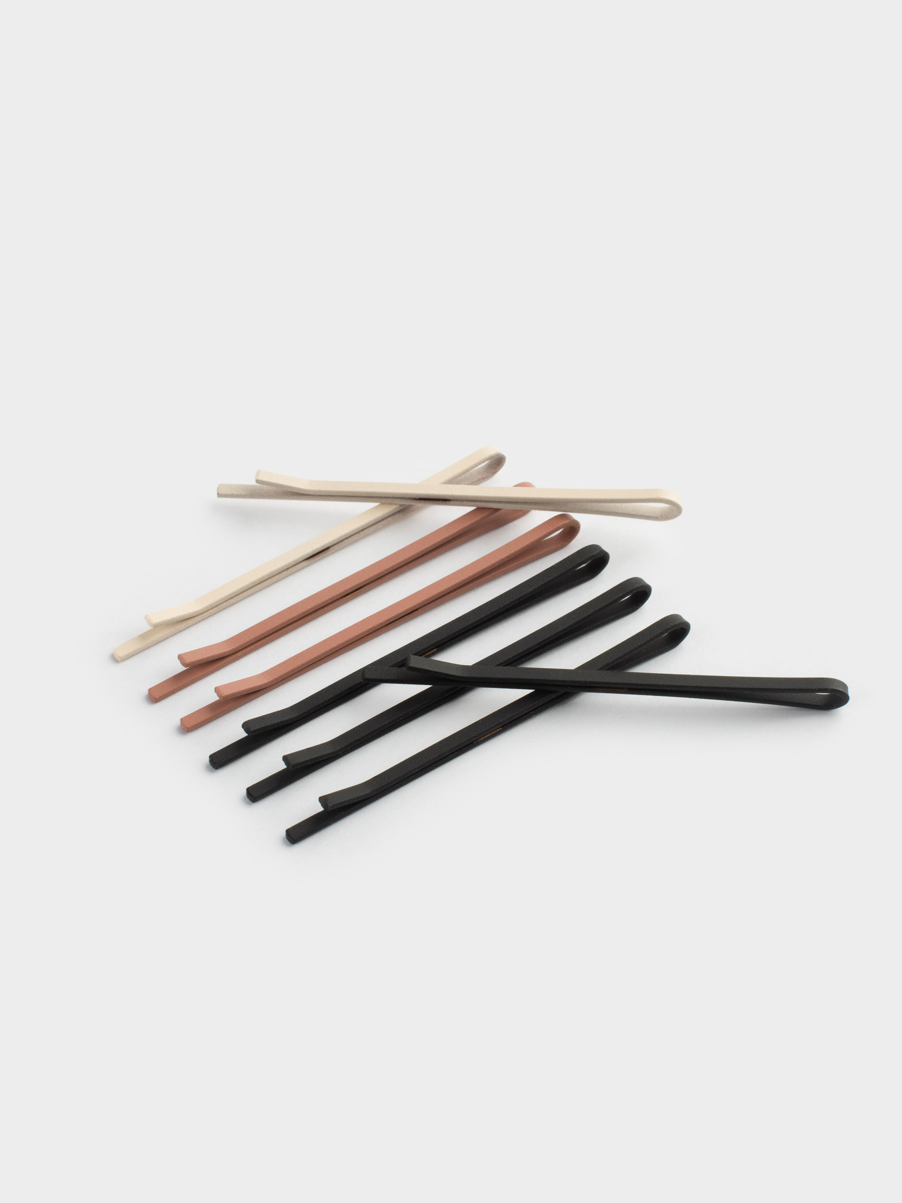 Hair clip, 8 cm, 8 pcs, metal, mix, Invisible, Basic, image-2