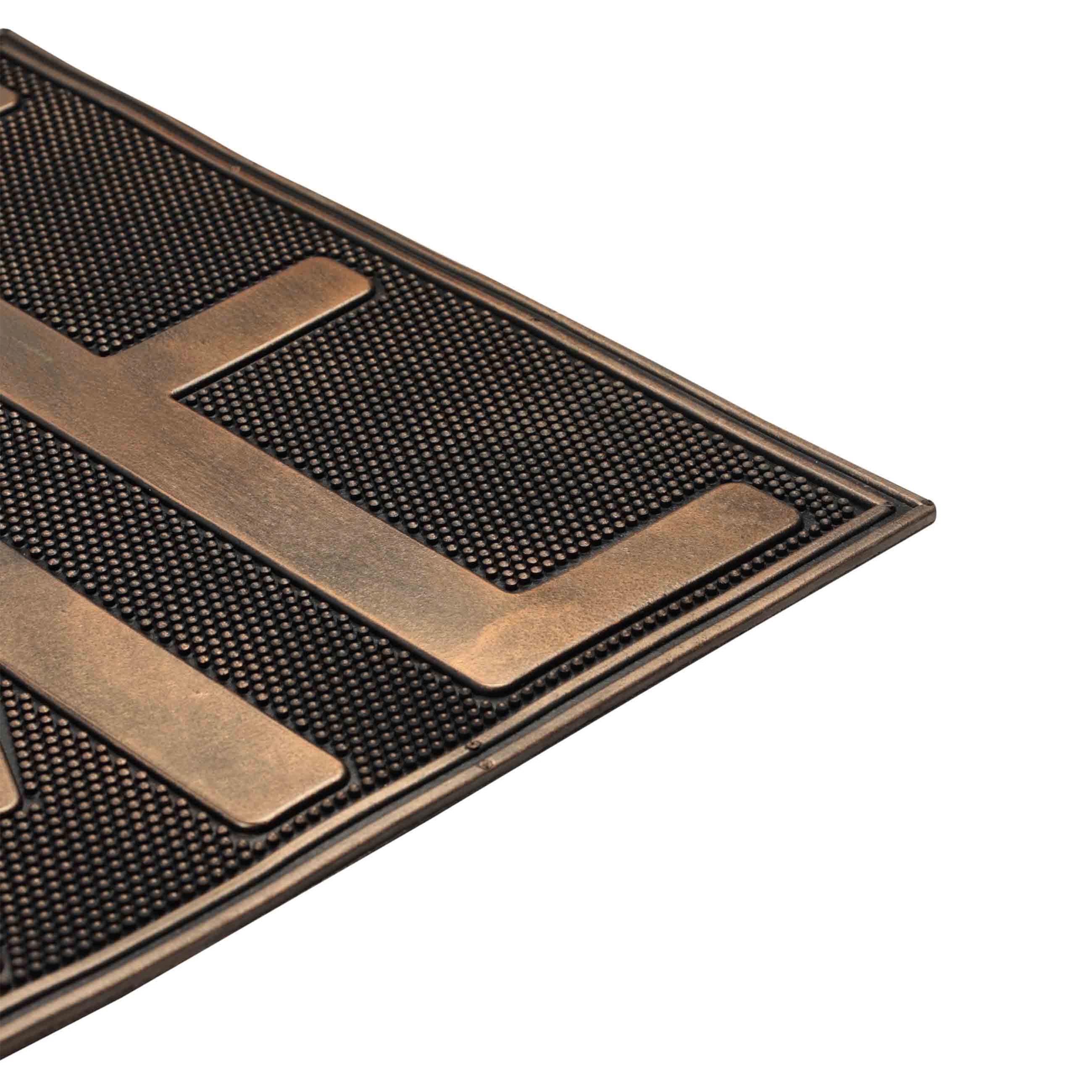 Door mat, 45x75 cm, rubber, bronze-black, Sweet homewear, homewear deco, image-1