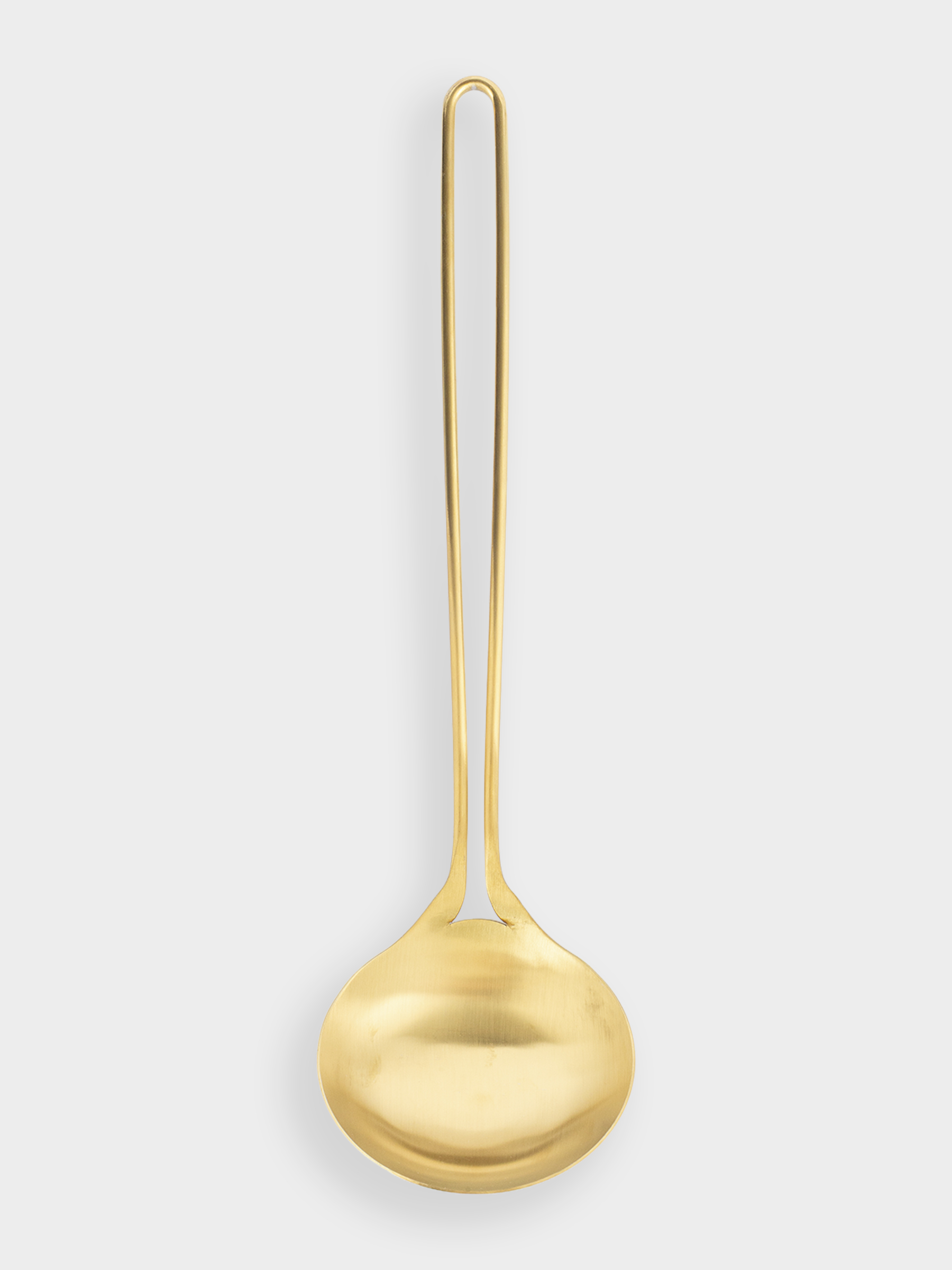 Ladle, 35 cm, steel, golden, Device gold, image-1