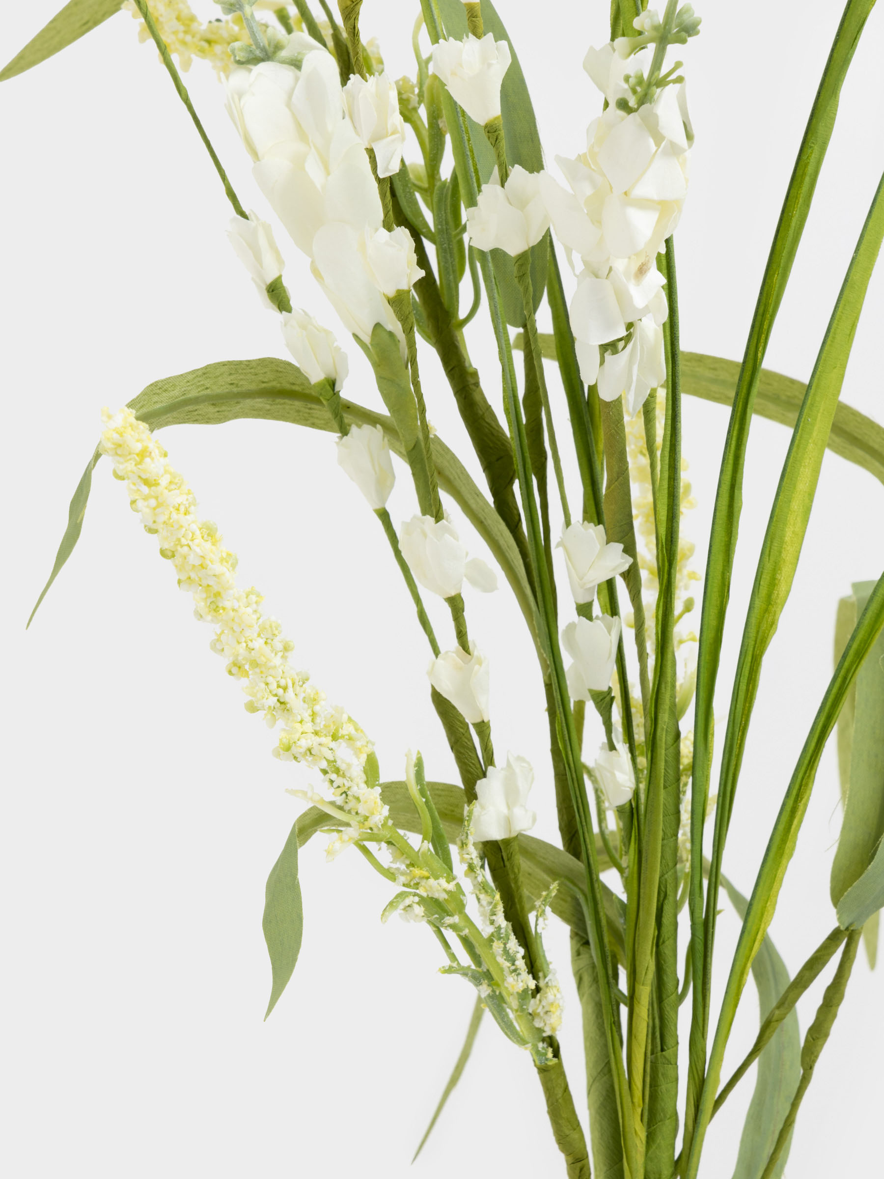 Decorative branch, 75 cm, plastic / polyester, White lupine, Flower garden, image-2