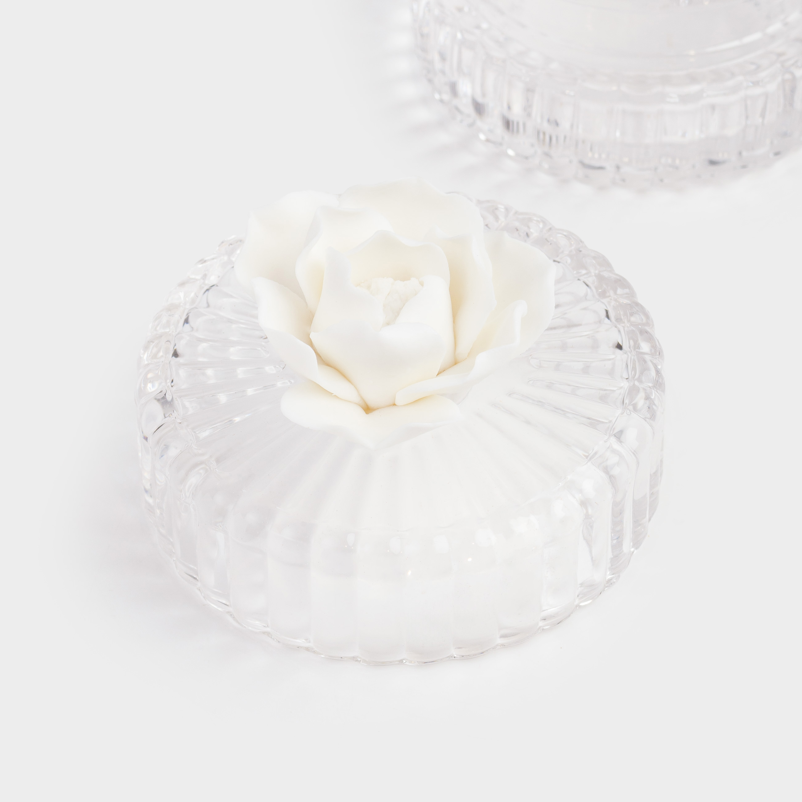 Storage container, 8x9 cm 150 ml, glass / porcelain P, Flower, Rose, image-5