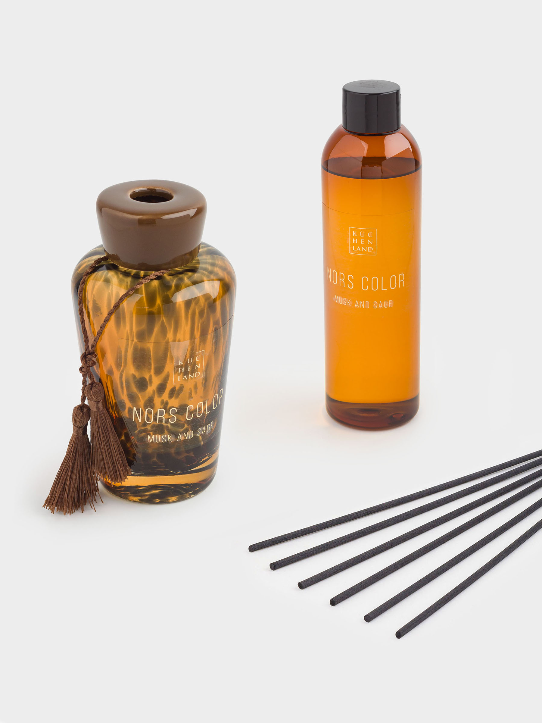 Aroma diffuser, 200 ml, with fringe, Musk and Sage, Animal pattern, Nors color, image-4
