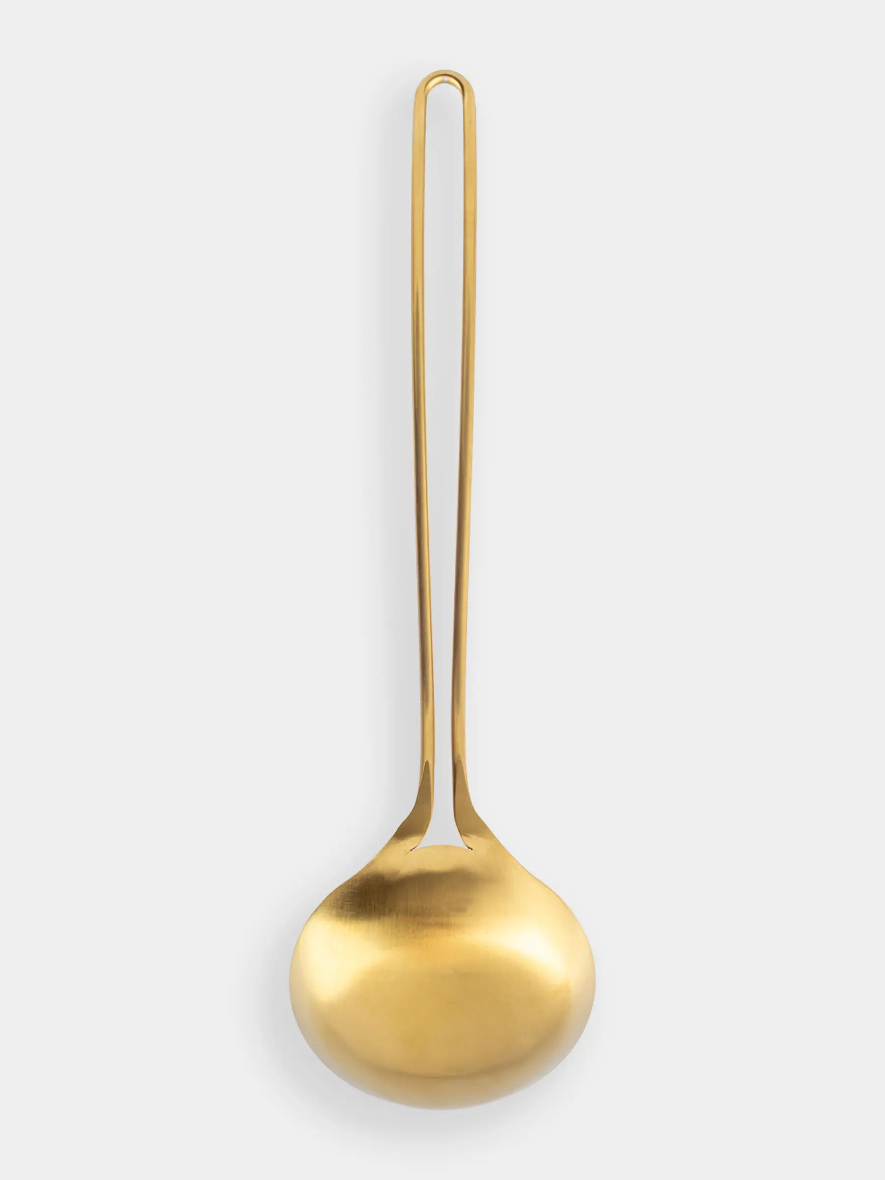 Ladle, 35 cm, steel, golden, Device gold