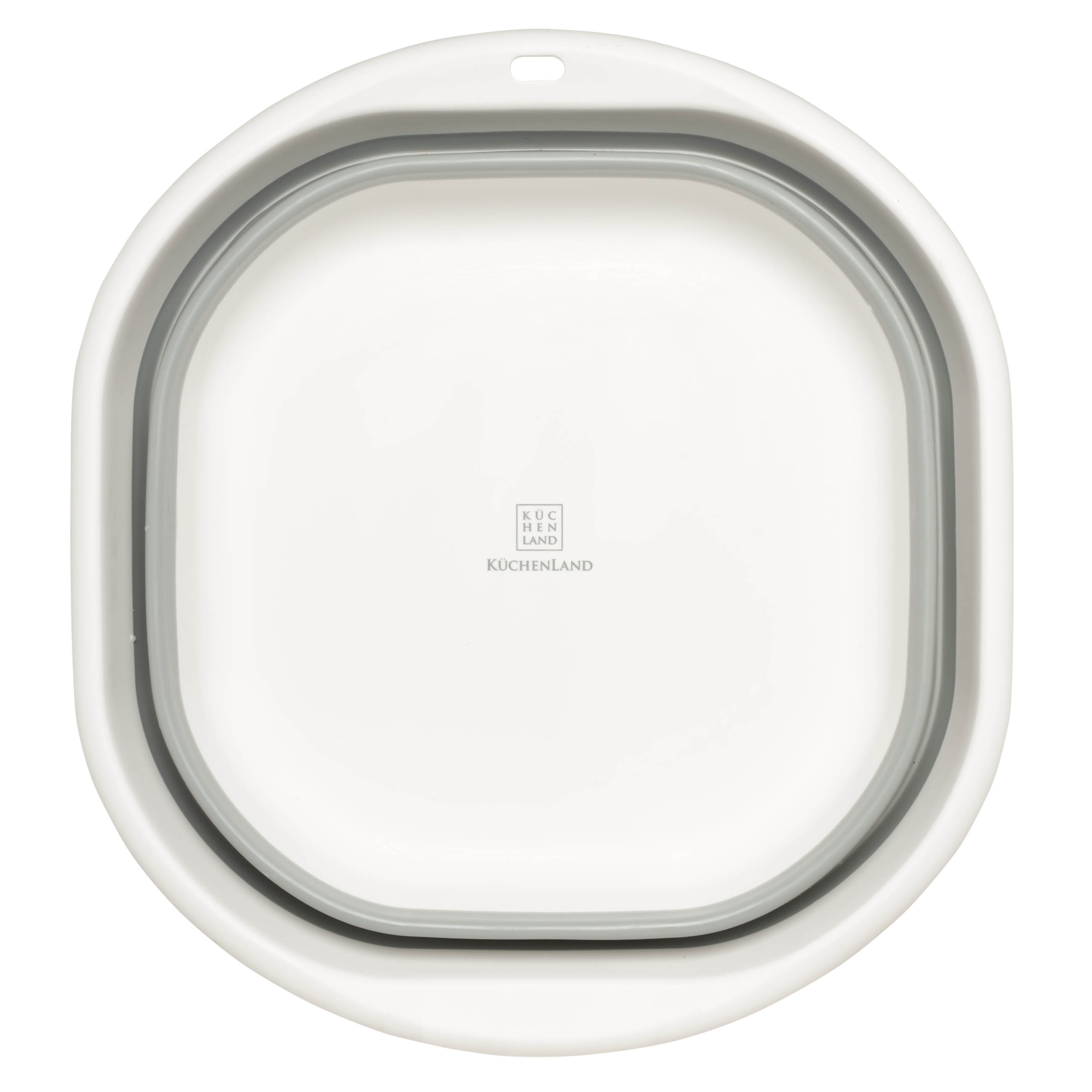 Folding basin, 8 l, plastic / rubber, grey, Foldaway