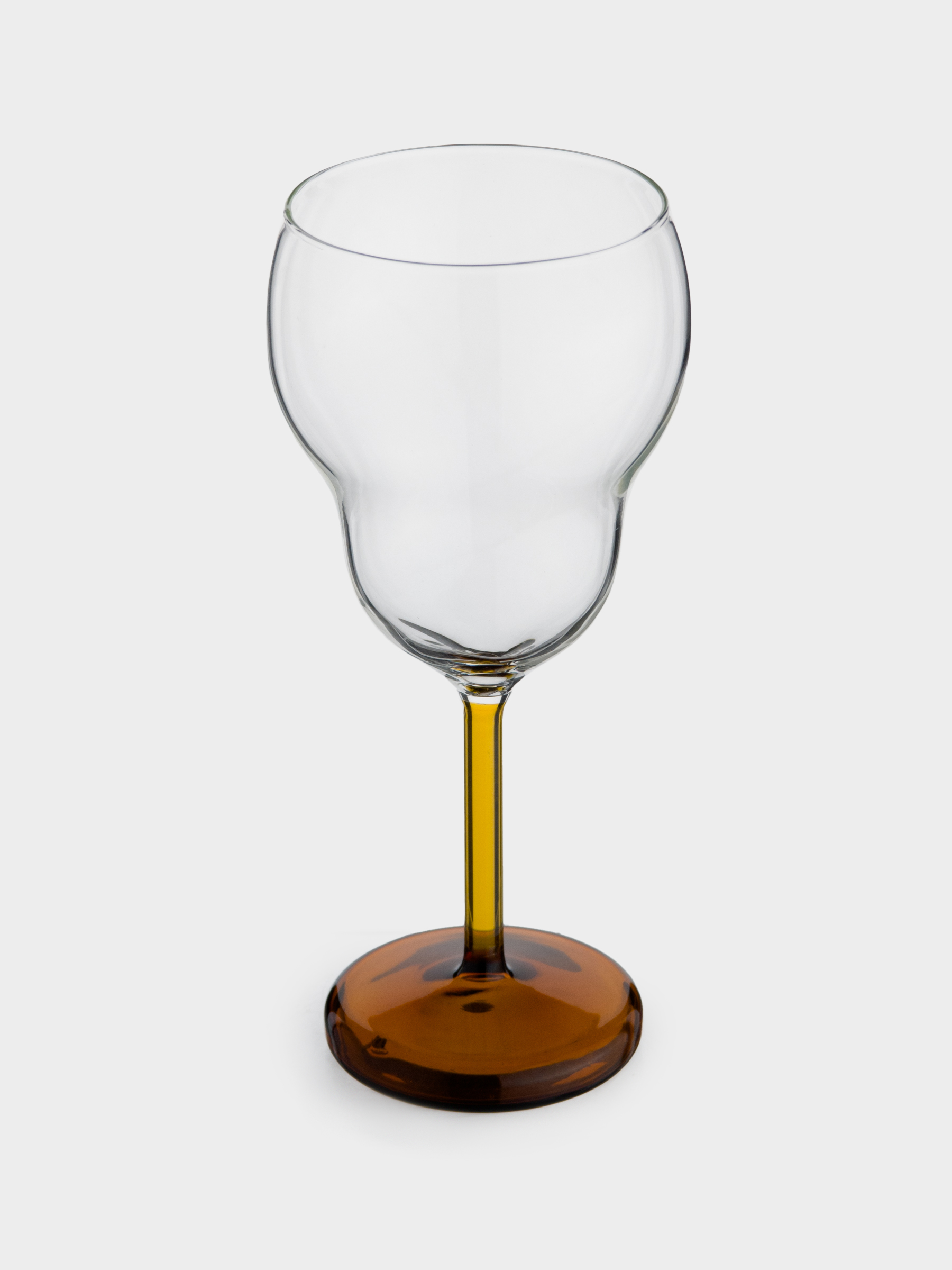 Drinking glass, 300 ml, glass B, amber leg, Vesen, image-1
