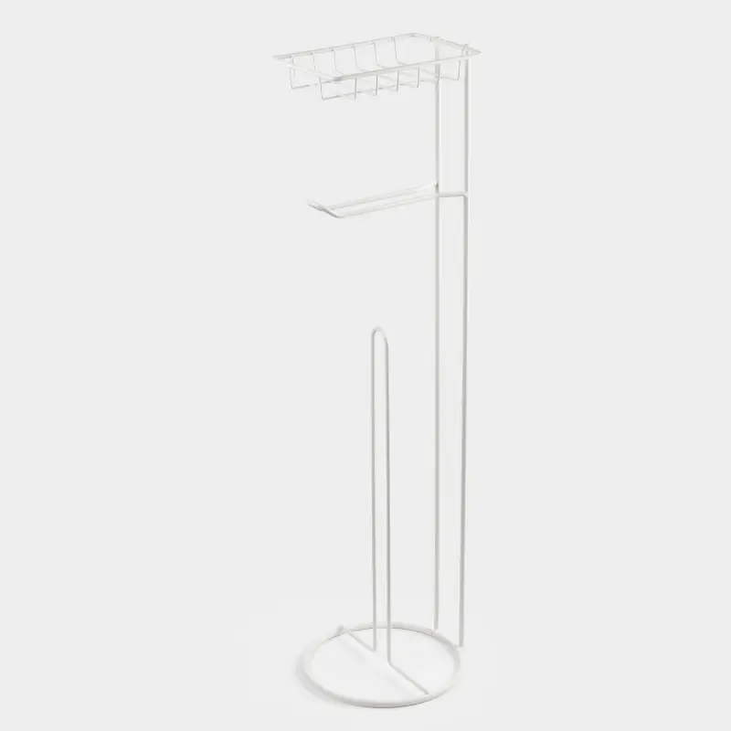 Toilet paper holder, 64 cm, floor-standing, metal, milky, Method ,image-0