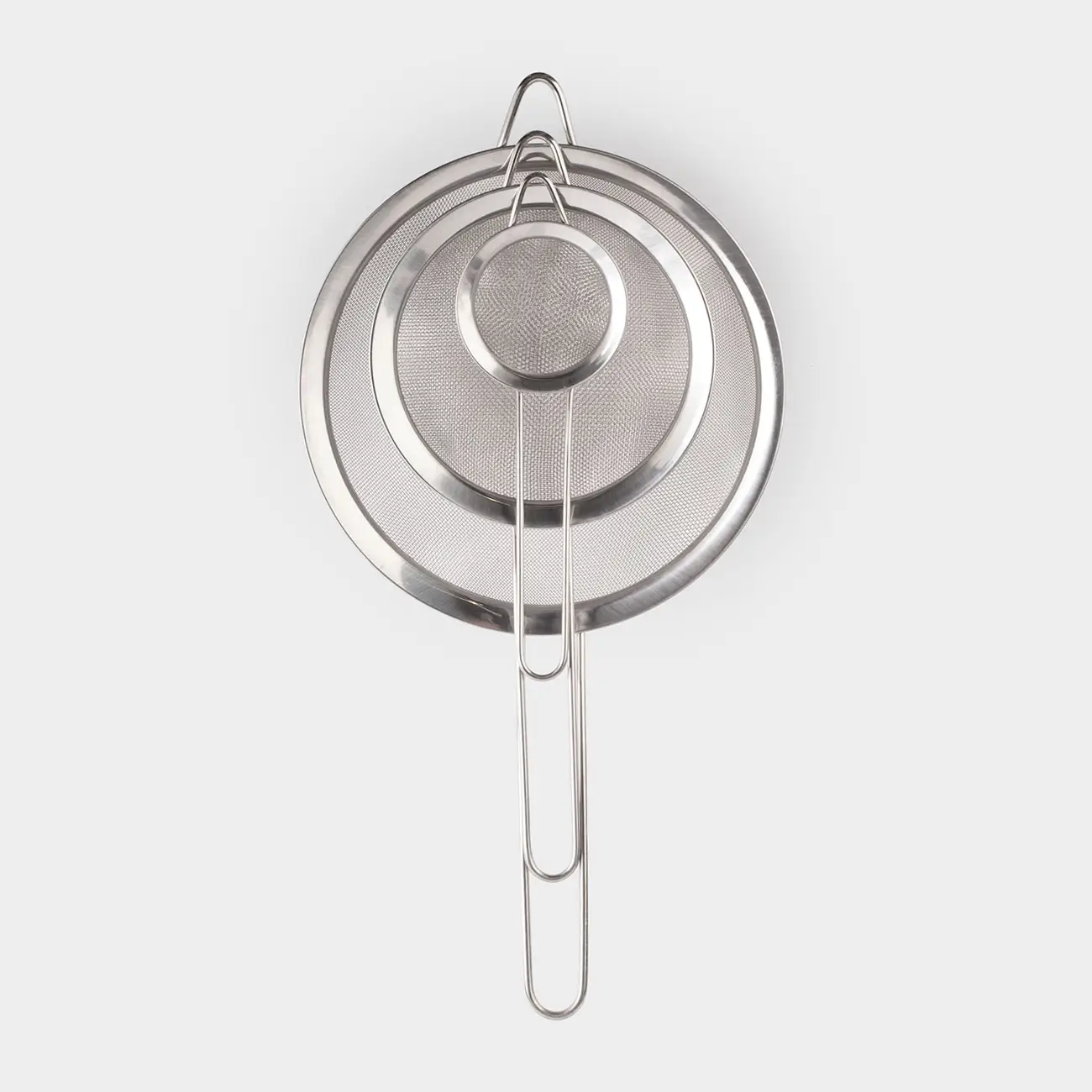 Set of sieves, 3 pcs, with handle, steel, Egoist