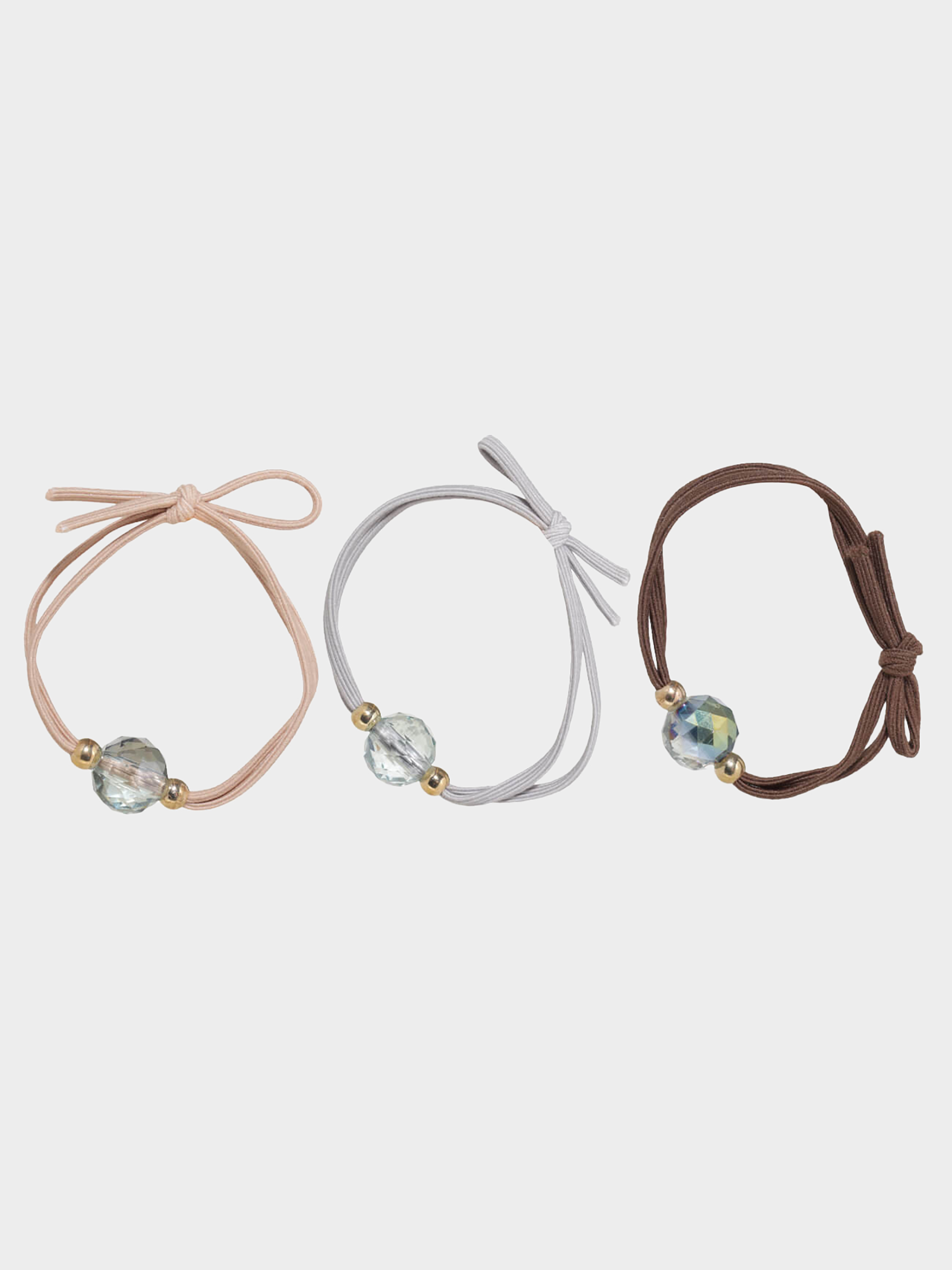 Elastic band for hair, 4 cm, 3 pcs, plastic, colored, Bugle, Gracile, image-0