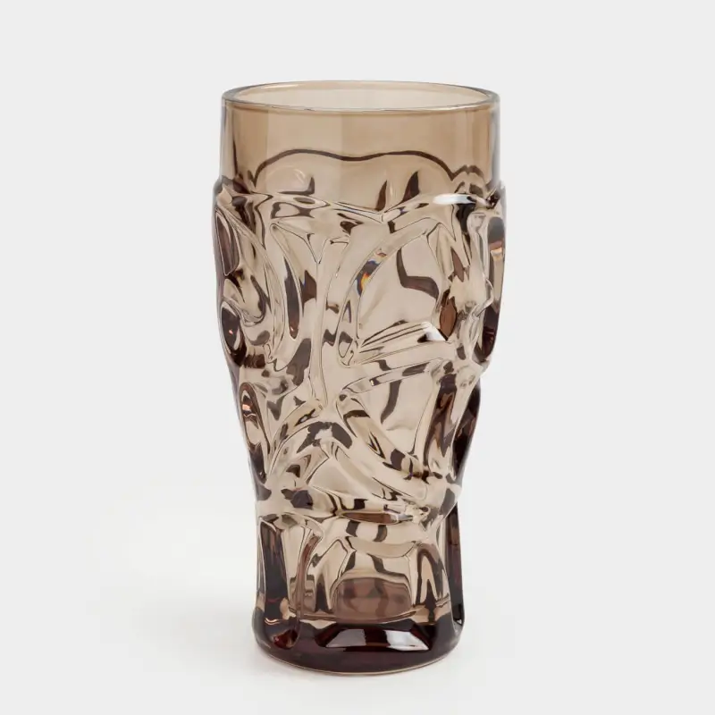 Glass, 15 cm, 270 ml, glass R, brown, Patterns, Gala