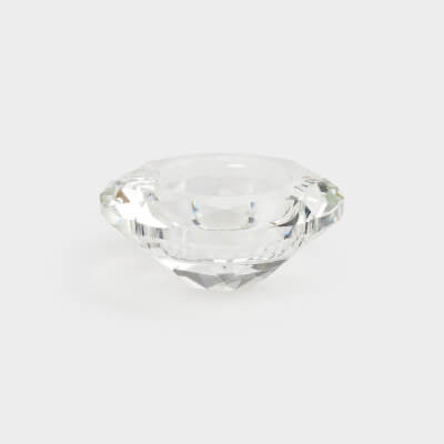 Candlestick, 7 cm, for a tea candle, Glass, Diamond, Diamond ,image-0
