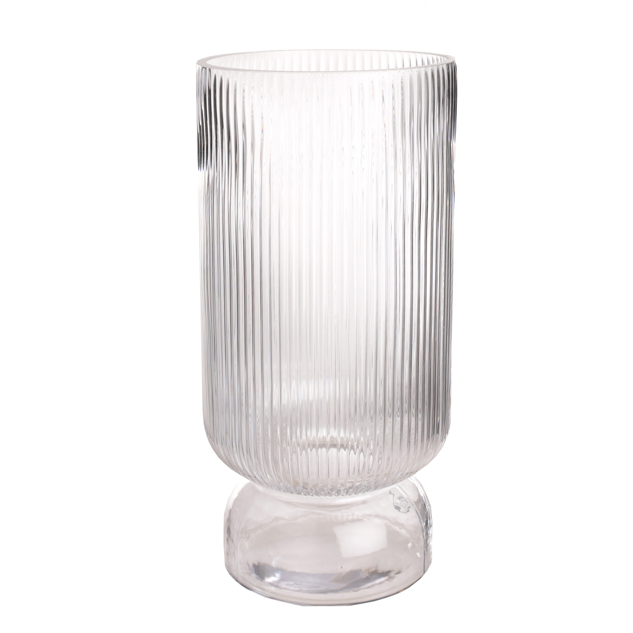 Flower vase, 30 cm, glass, Stripes, Ribby, image-0