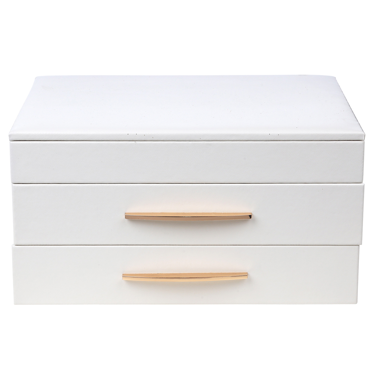 Jewelry box, 27х14 cm, PU leather / MDF, white, Premiere, image-2