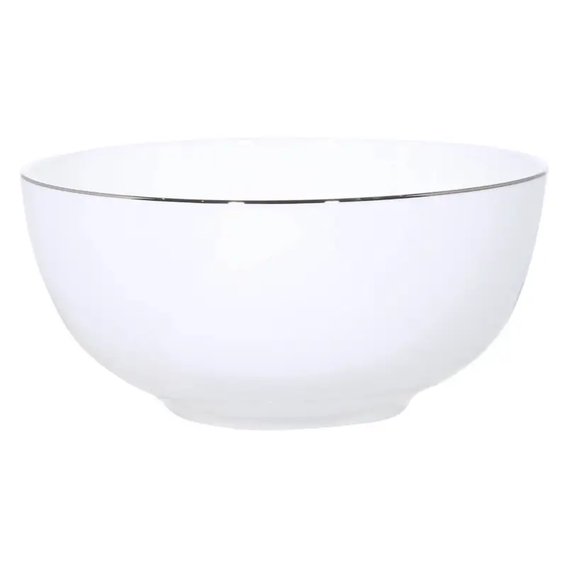 Salad bowl, 18x9 cm, 1 l, porcelain F, white, Ideal silver