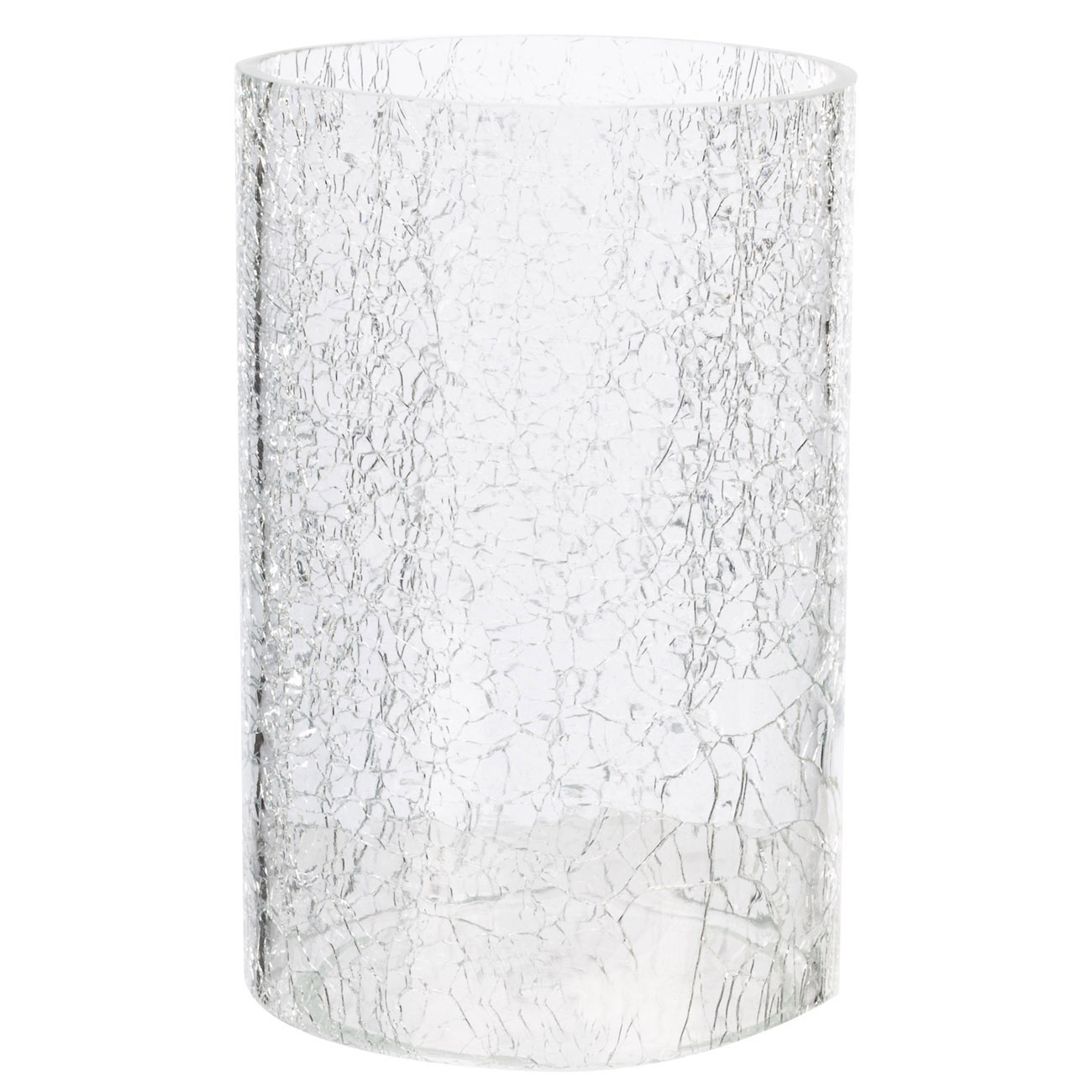 Candle holder, 32 cm, on a leg, glass / metal, silver, Fantastic R