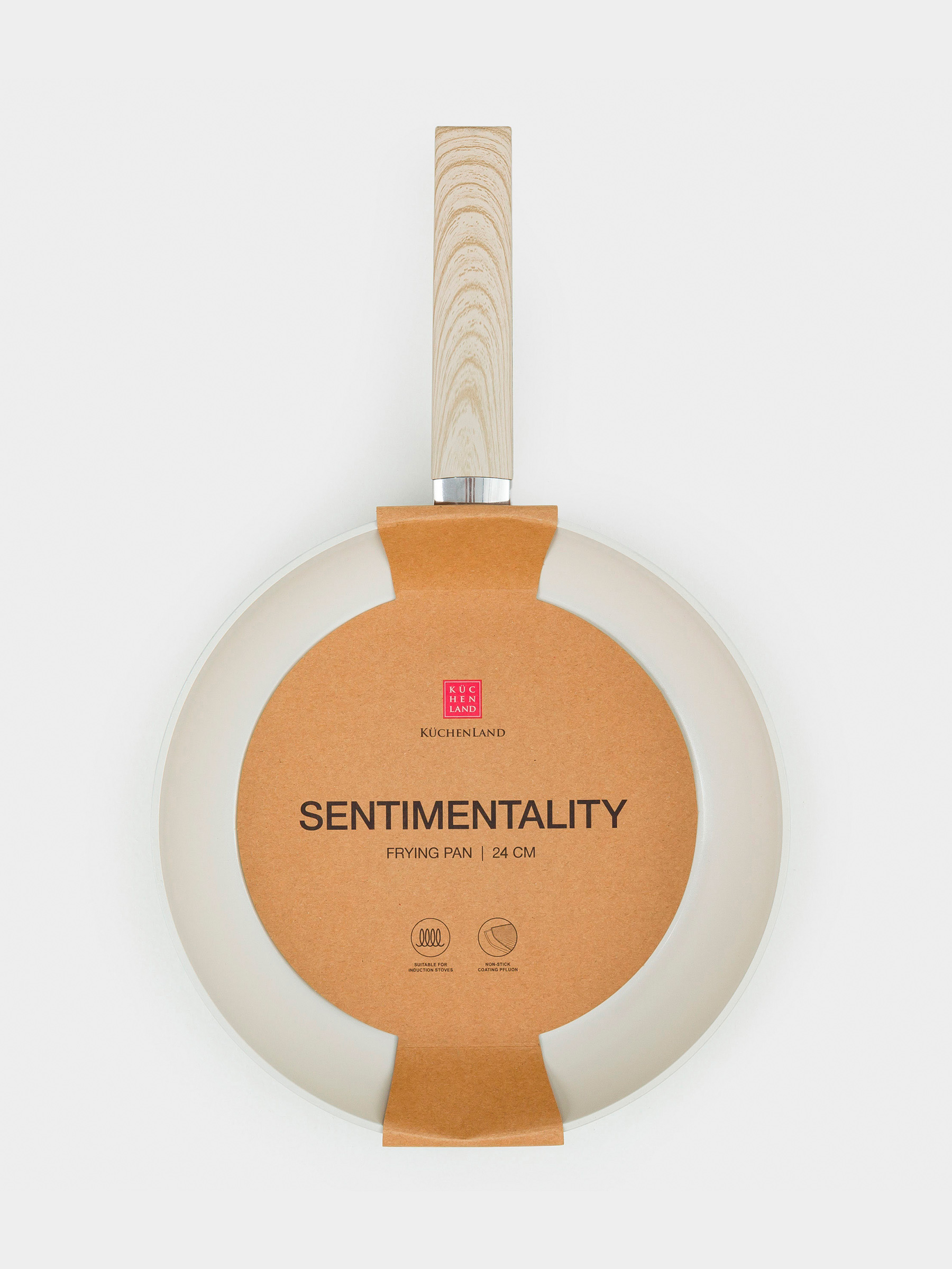 Frying pan, 24 cm, coated, aluminum, milky, Sentimentality, image-5