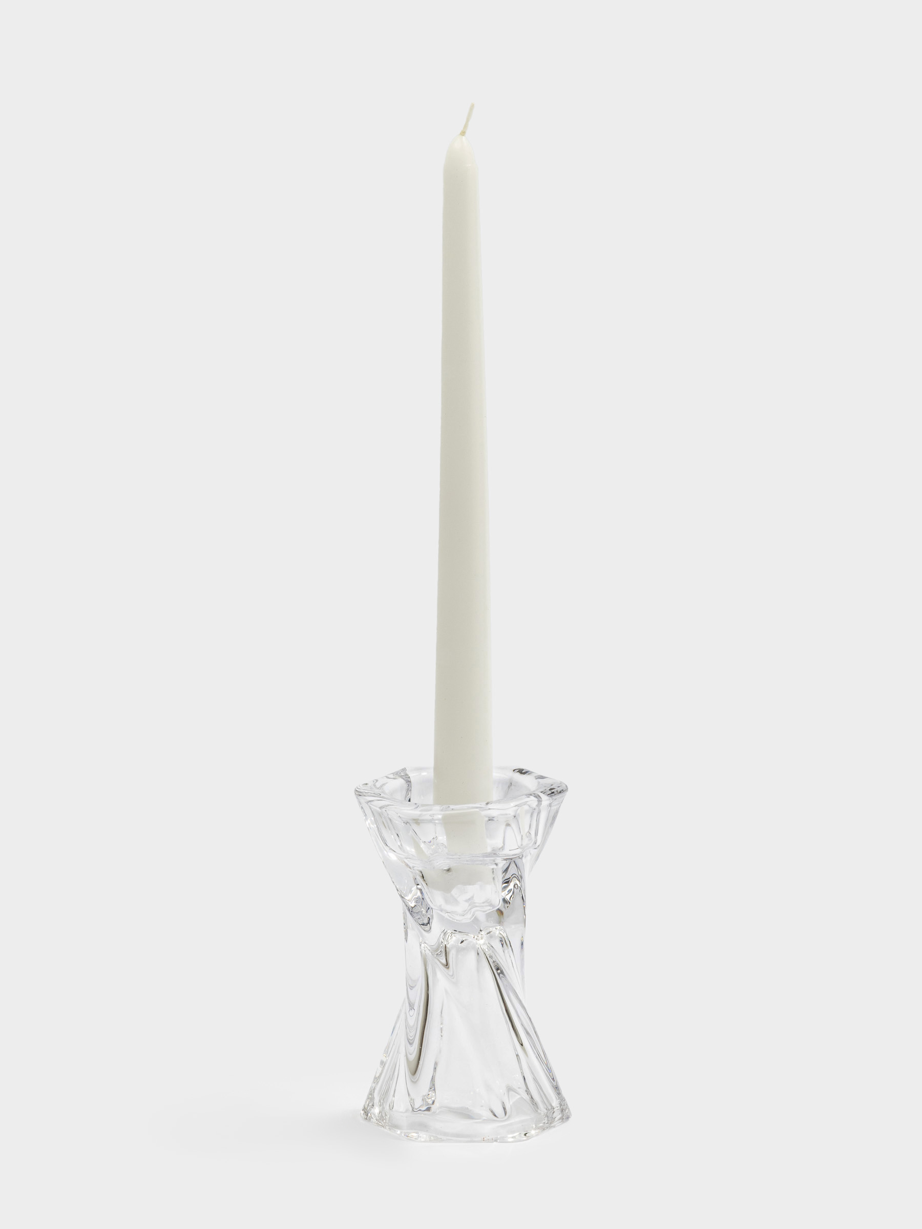 Candlestick, 12 cm, for thin / tea candles, glass, Torsido, image-3