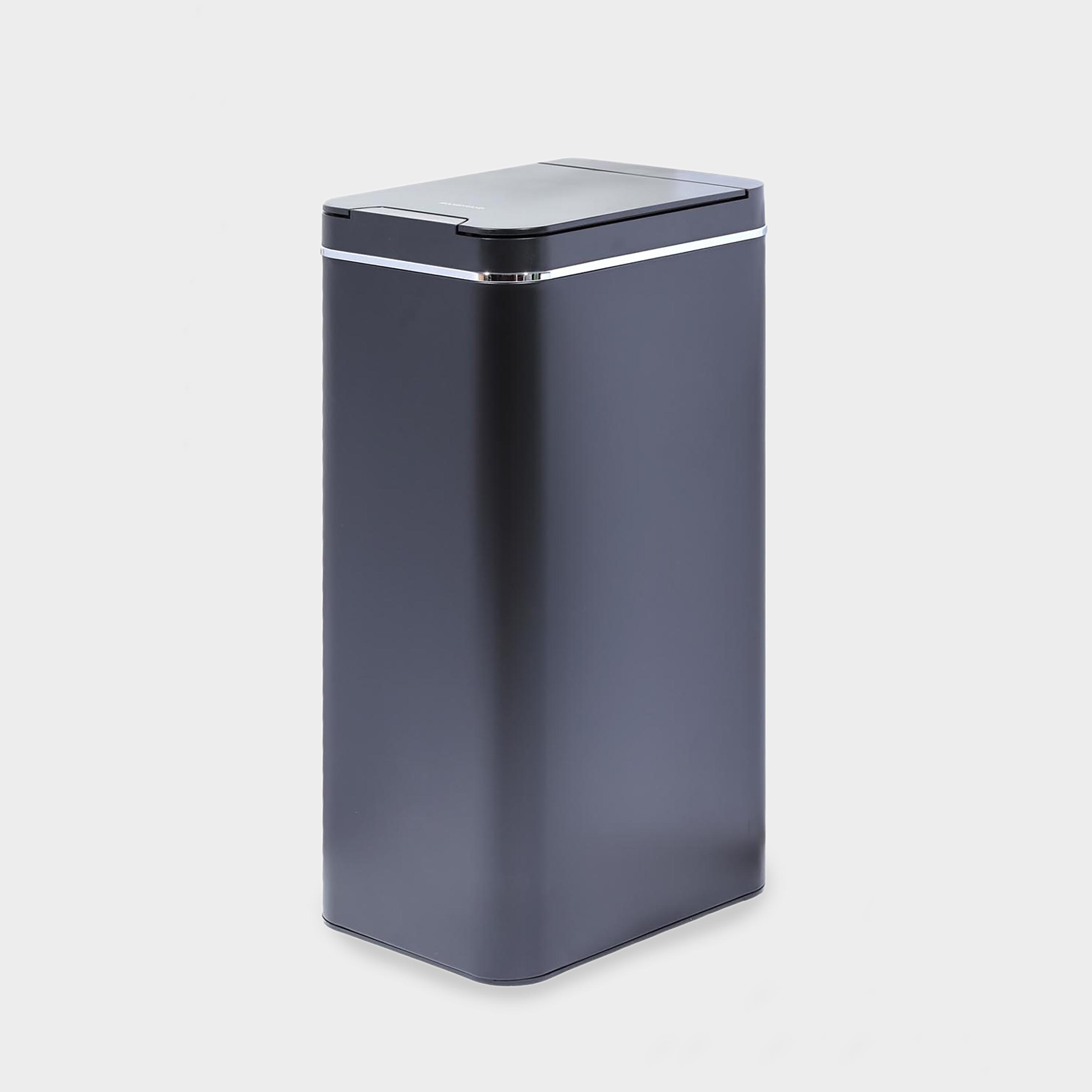 Trash can, 50 L, Sensor bin, metal/plastic, rectangular, black, Style, Sensor Bin, image-0
