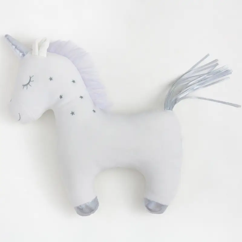Decorative pillow, 40x48 cm, polyester, white, Unicorn, Unicorn