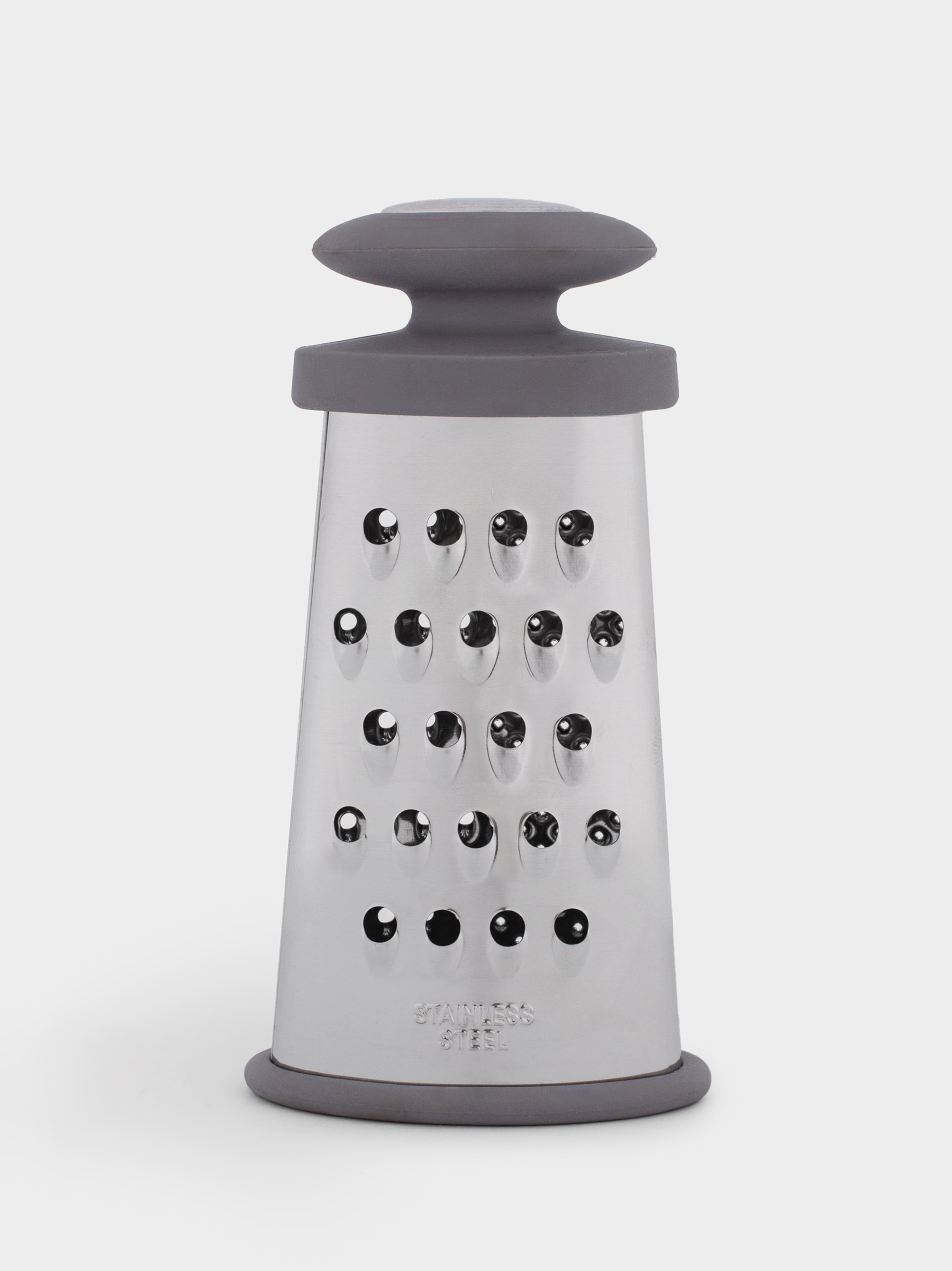 Grater, 15 cm, two-sided, steel / plastic, grey, Thin, image-0