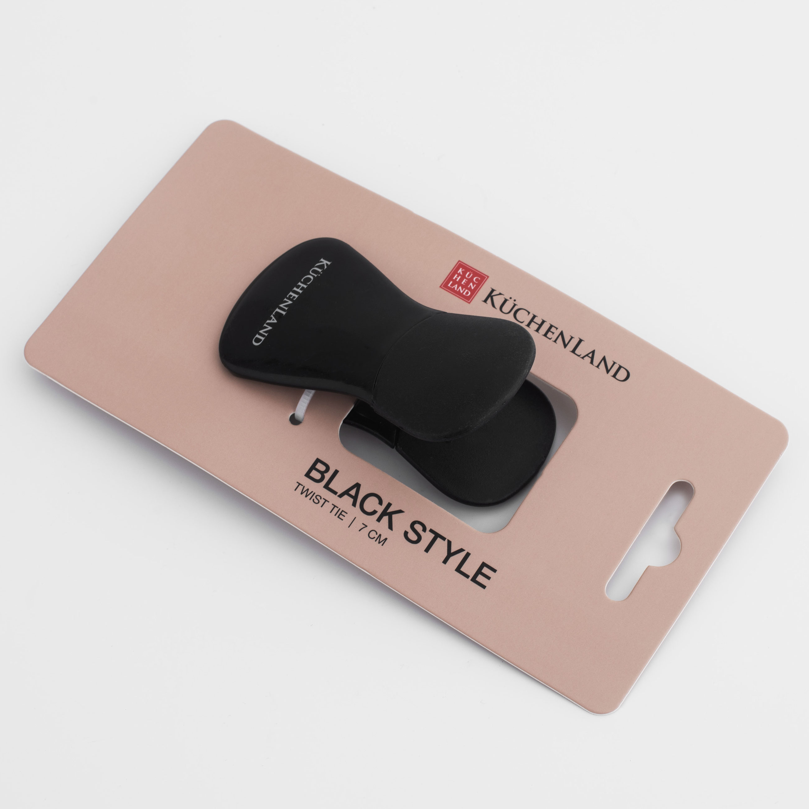 Bag clip, 7 cm, with magnet, plastic, Black, Clip, Black style, image-4