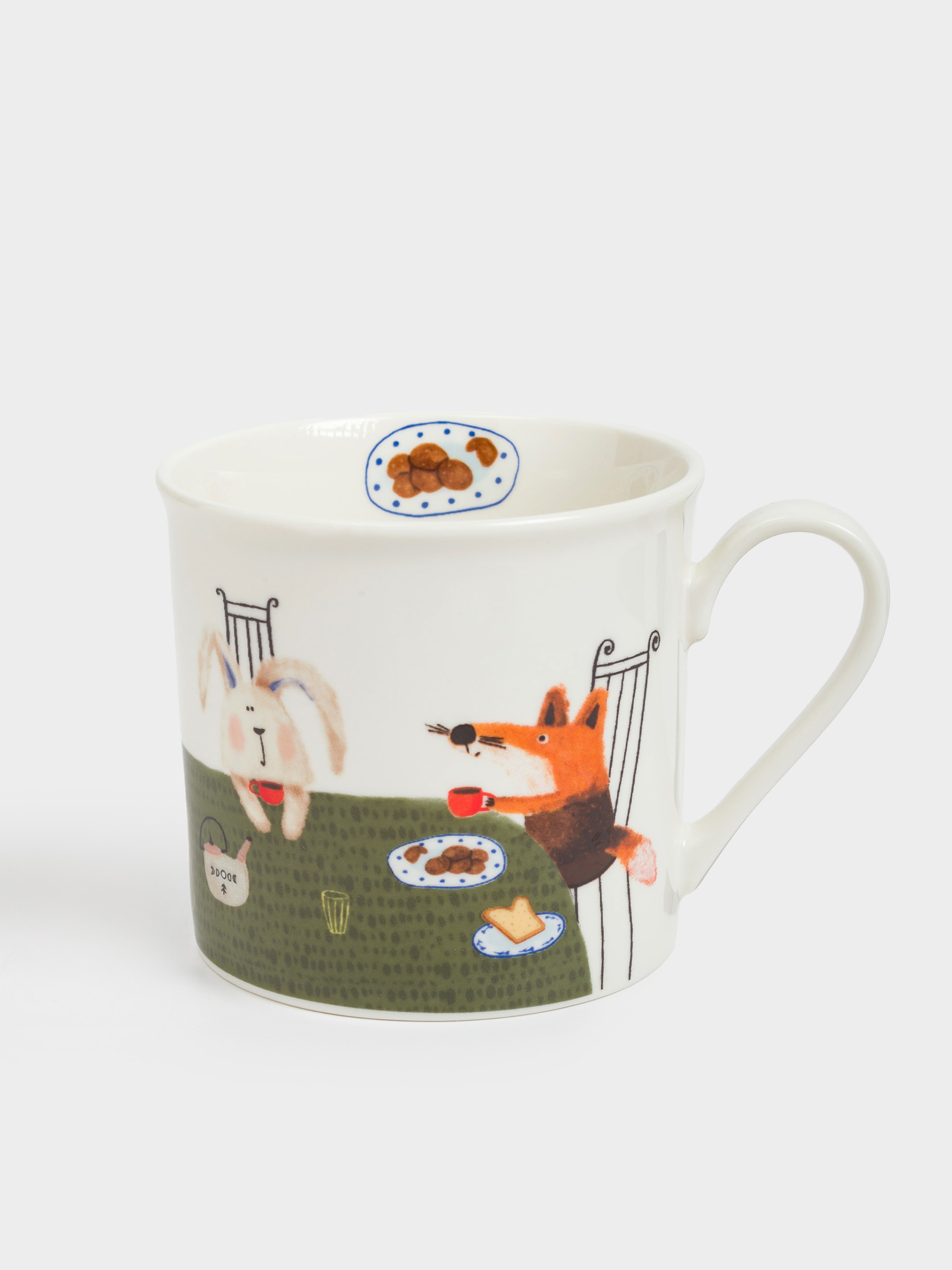 Children's tableware set, 1 person, 3 items, porcelain N, white, Tea party, Little pet, image-3