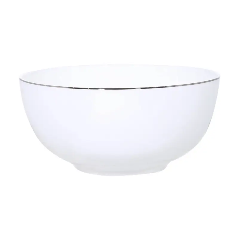 Salad bowl, 15x7 cm, 700 ml, porcelain F, white, Ideal silver