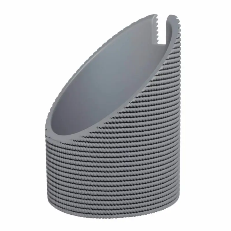 Spoon stand, 10x20 cm, polyresin, grey, Grey steel