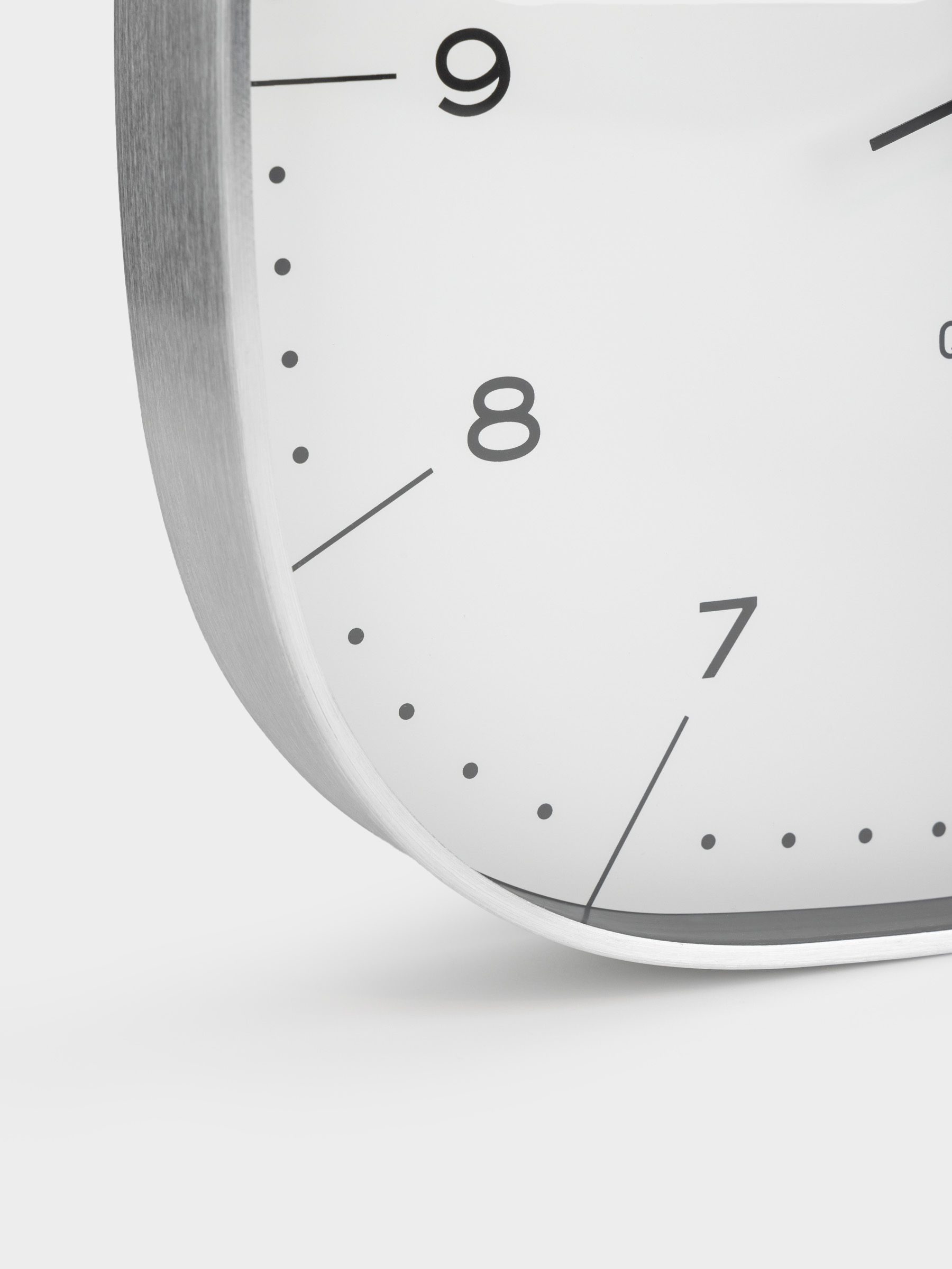 Wall clock, 29 cm, metal/glass, white-silver, Dial, image-4