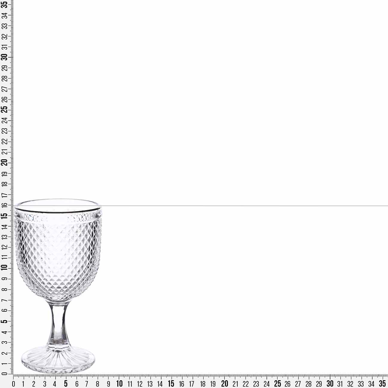 Drinking goblet glass, 300 ml, 2 pcs, glass R, with silver edging, Verona silver, image-2