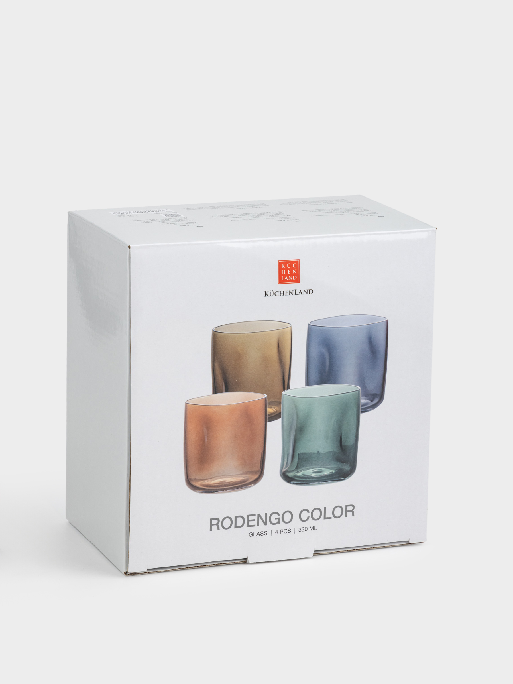 Glass, 9 cm, 330 ml, 4 pcs, glass, color, Rodengo, image-4