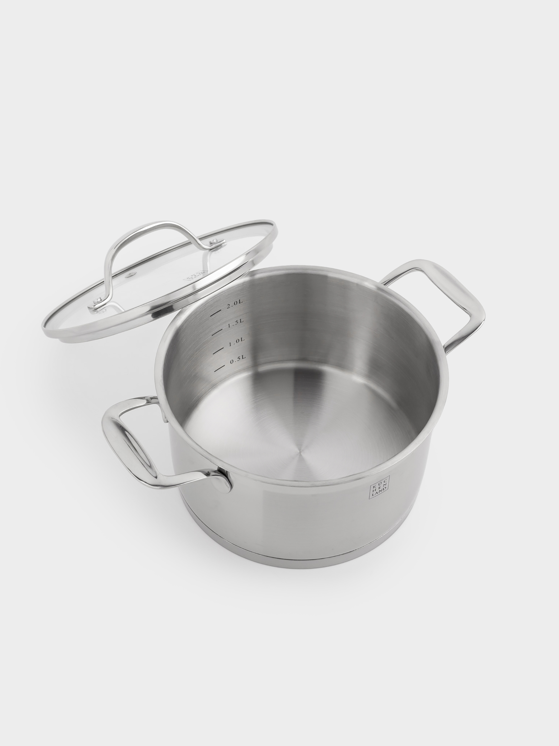 Pot with Lid, 18 cm, 2,5 l, Silver Stone, image-3