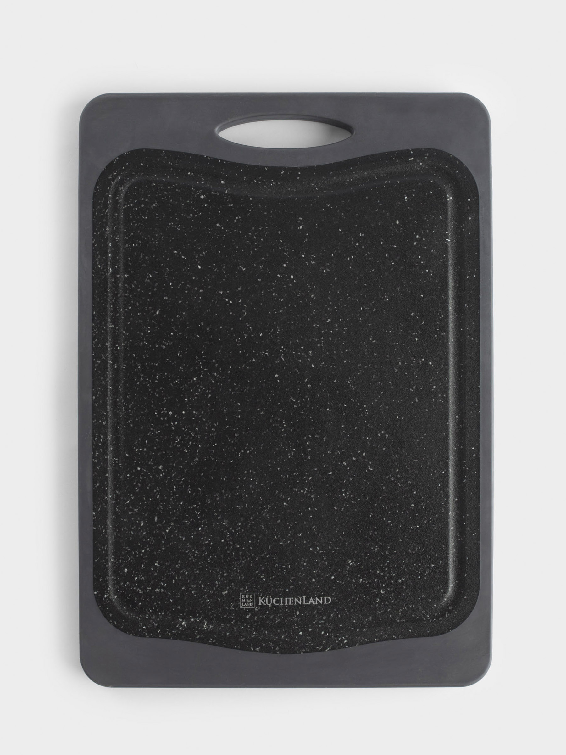 Chopping board, 33x23 cm, 2-sided, Bamboo/Plastic, black, Marble Bamboo, image-0