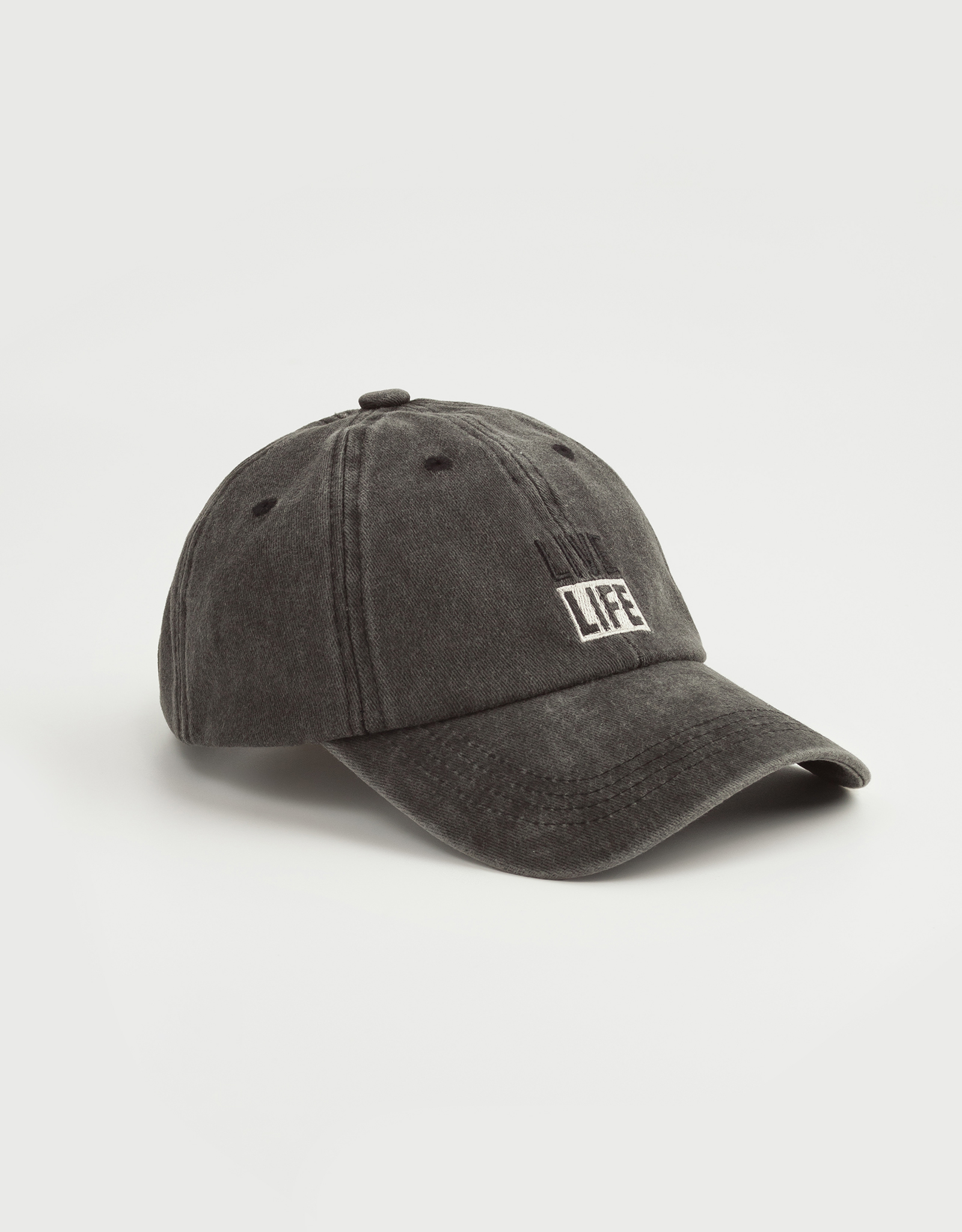 Baseball cap, 57 cm, single size, cotton, black, Live life, Shore, image-1