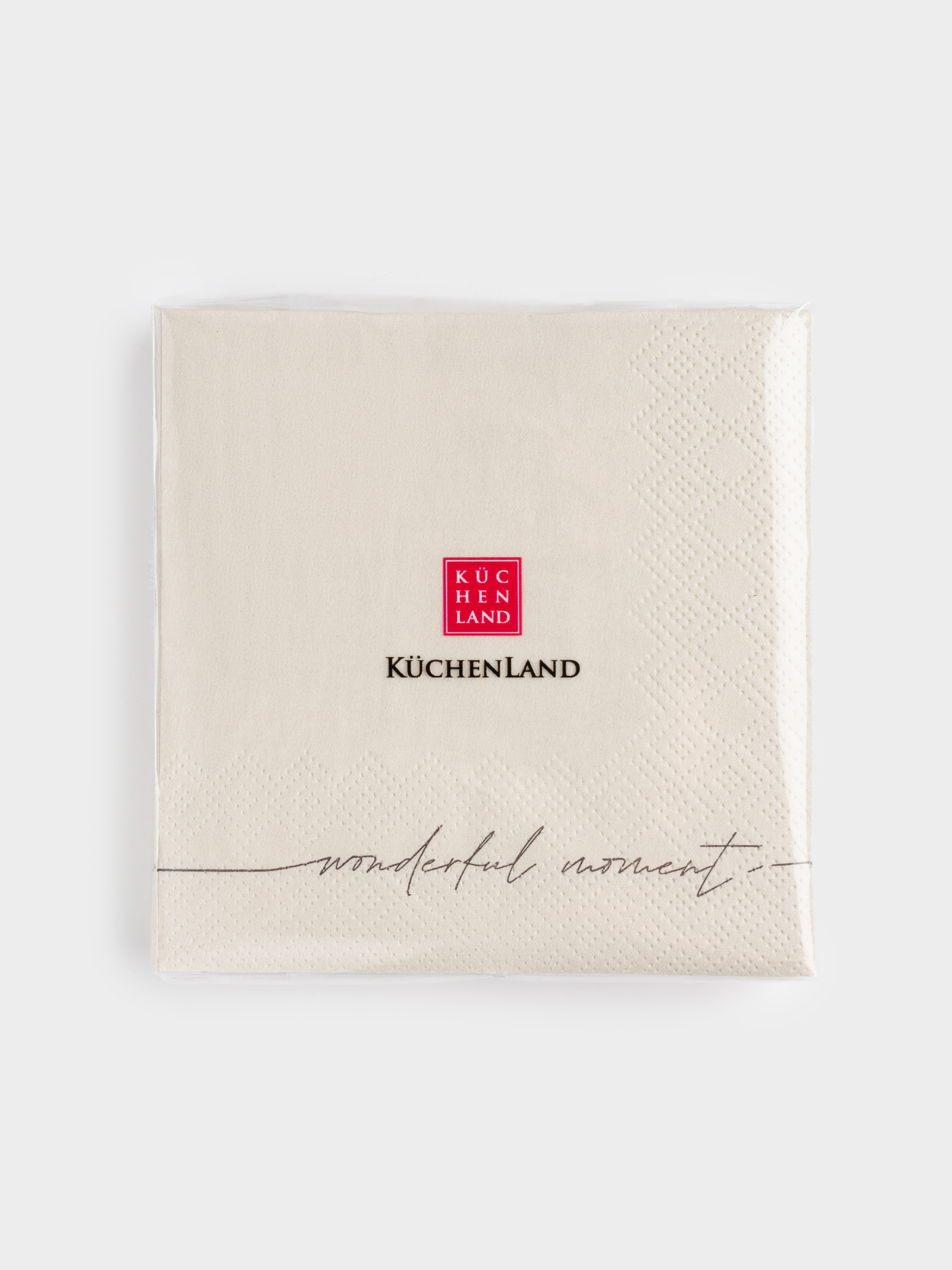 Paper napkins, 21x21 cm, 20 pcs, square, white, Wonderful moment, Scroll, image-3