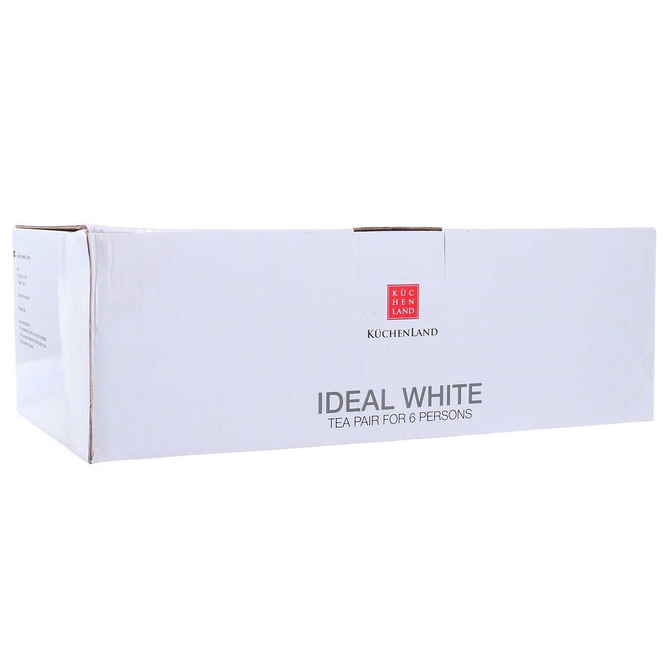 Tea pair, 6 pers, 12 pr, 250 ml, porcelain F, white, Ideal white