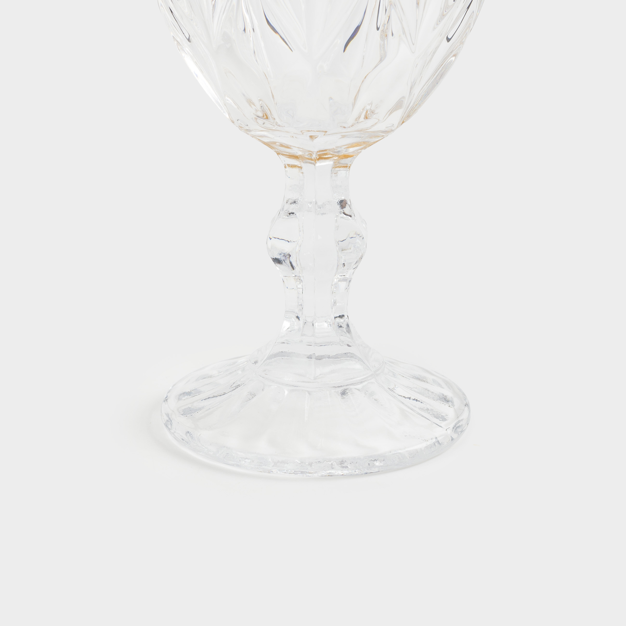 Wine glass, 300 ml, glass R, with golden edging, Rhomb gold