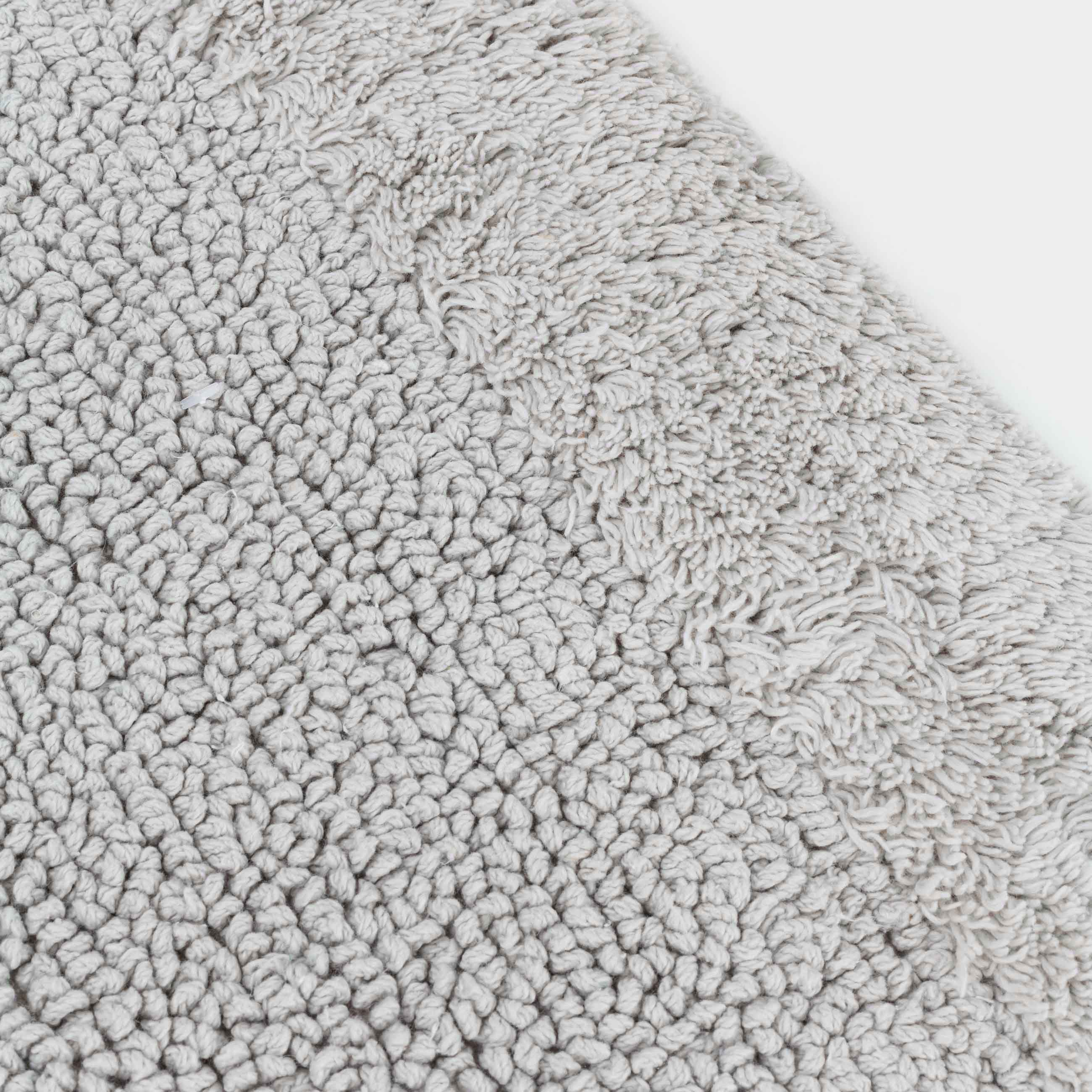 Bathroom mat, 40x60 / 50x80 cm, 2 pcs, Anti-slip, Cotton, Light grey, Metric, image-4