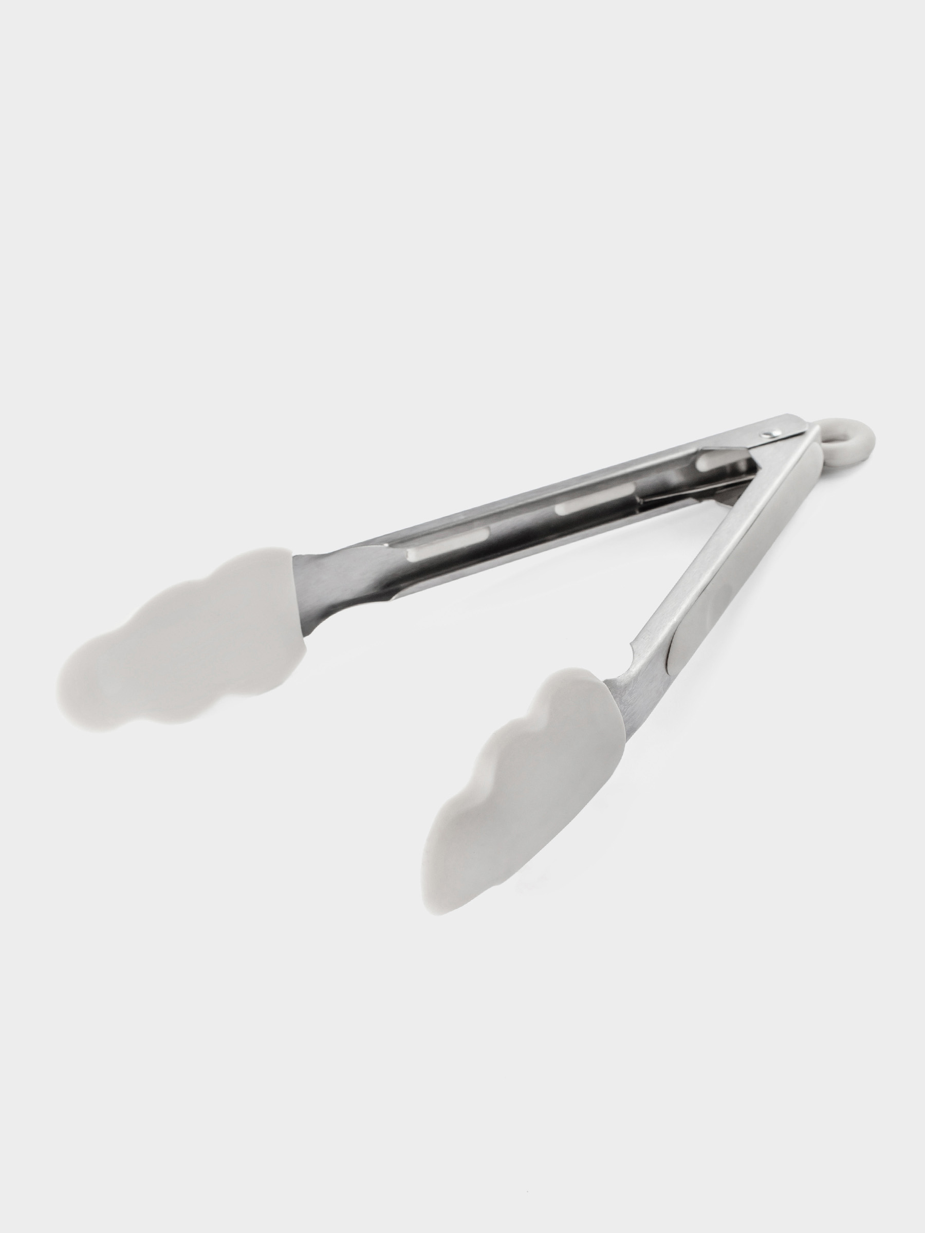 Kitchen tongs, 27 cm, silicone / steel, milky, soft kitchen, image-4