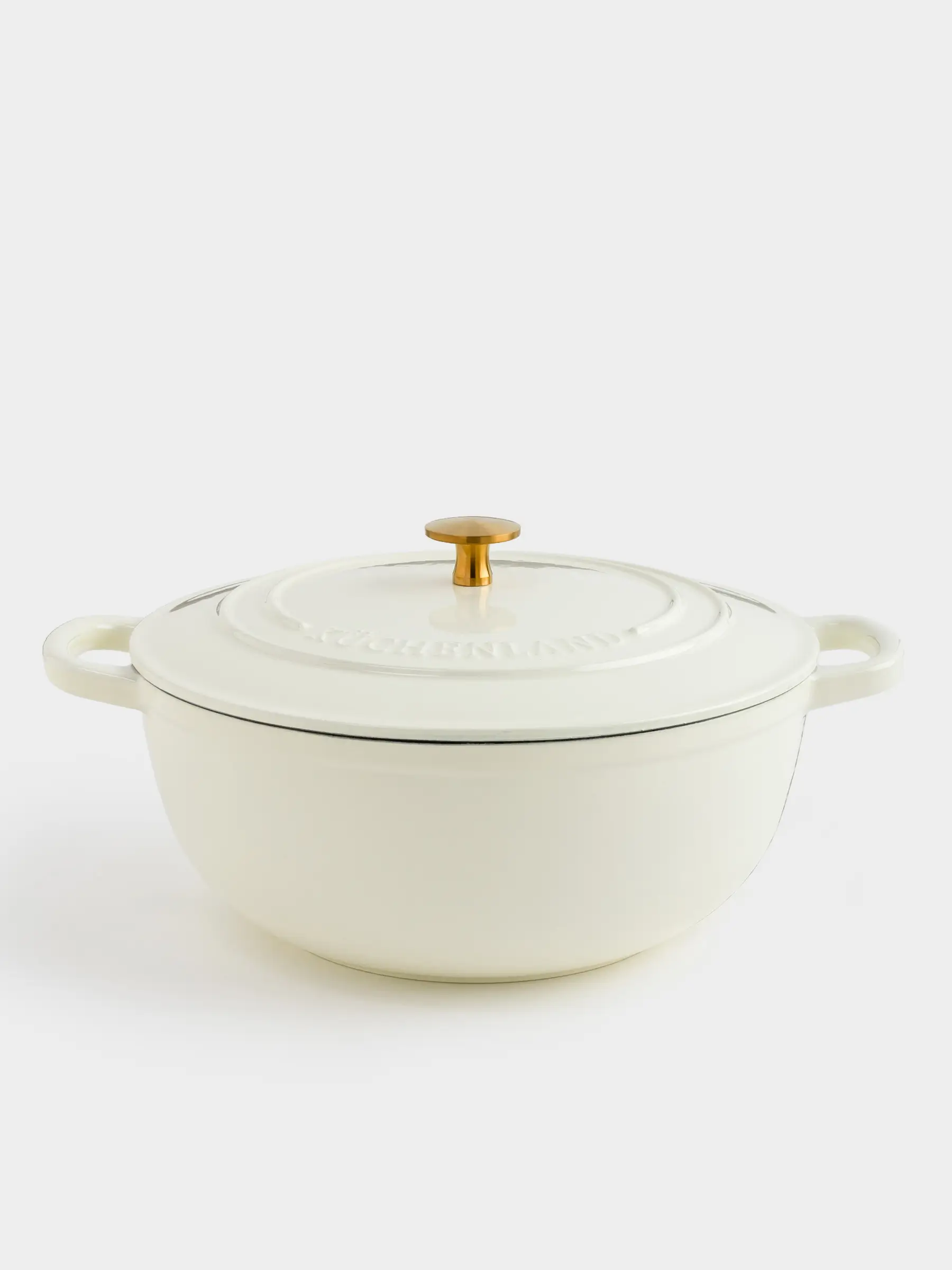 Cauldron, 27 cm, 4.5 l, with lid, cast iron, milk, Light kitchen
