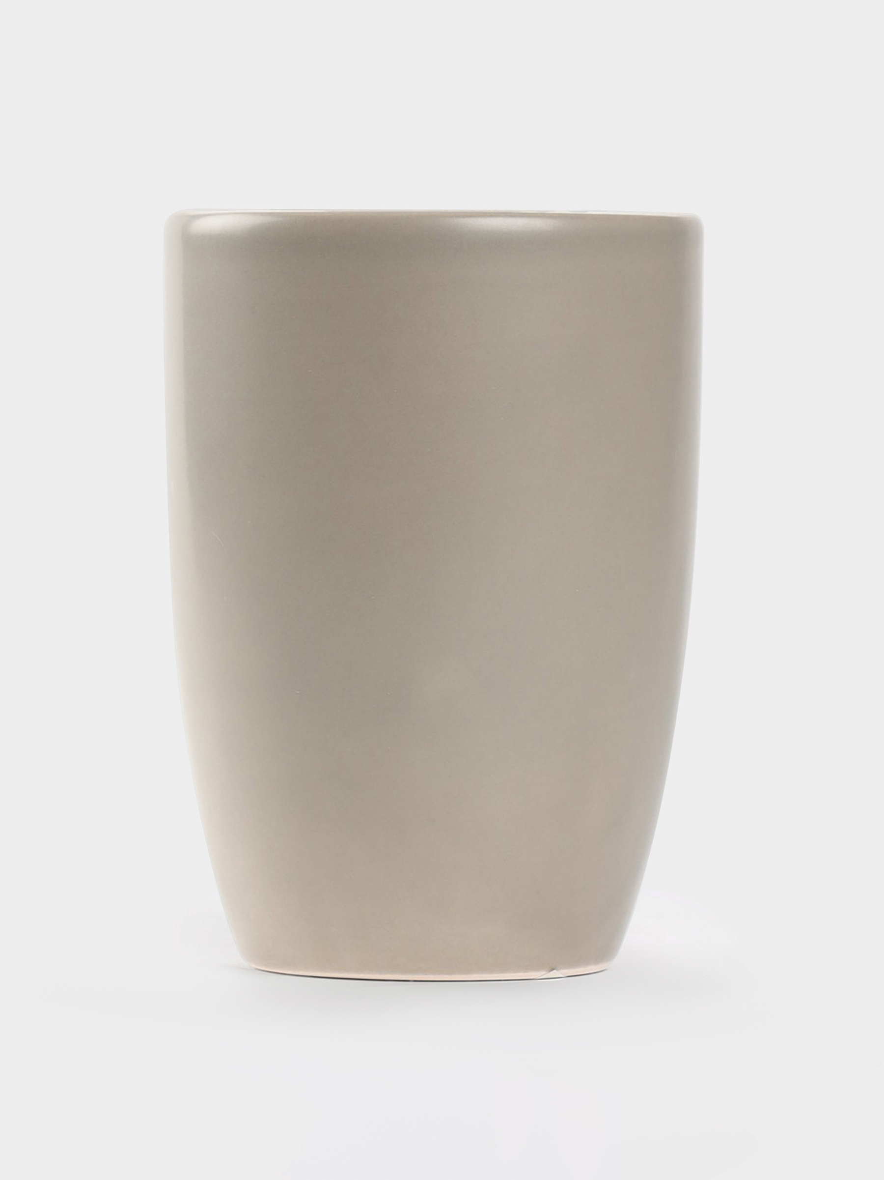 Bathroom glass, 10 cm, ceramic, beige-gray, Giza