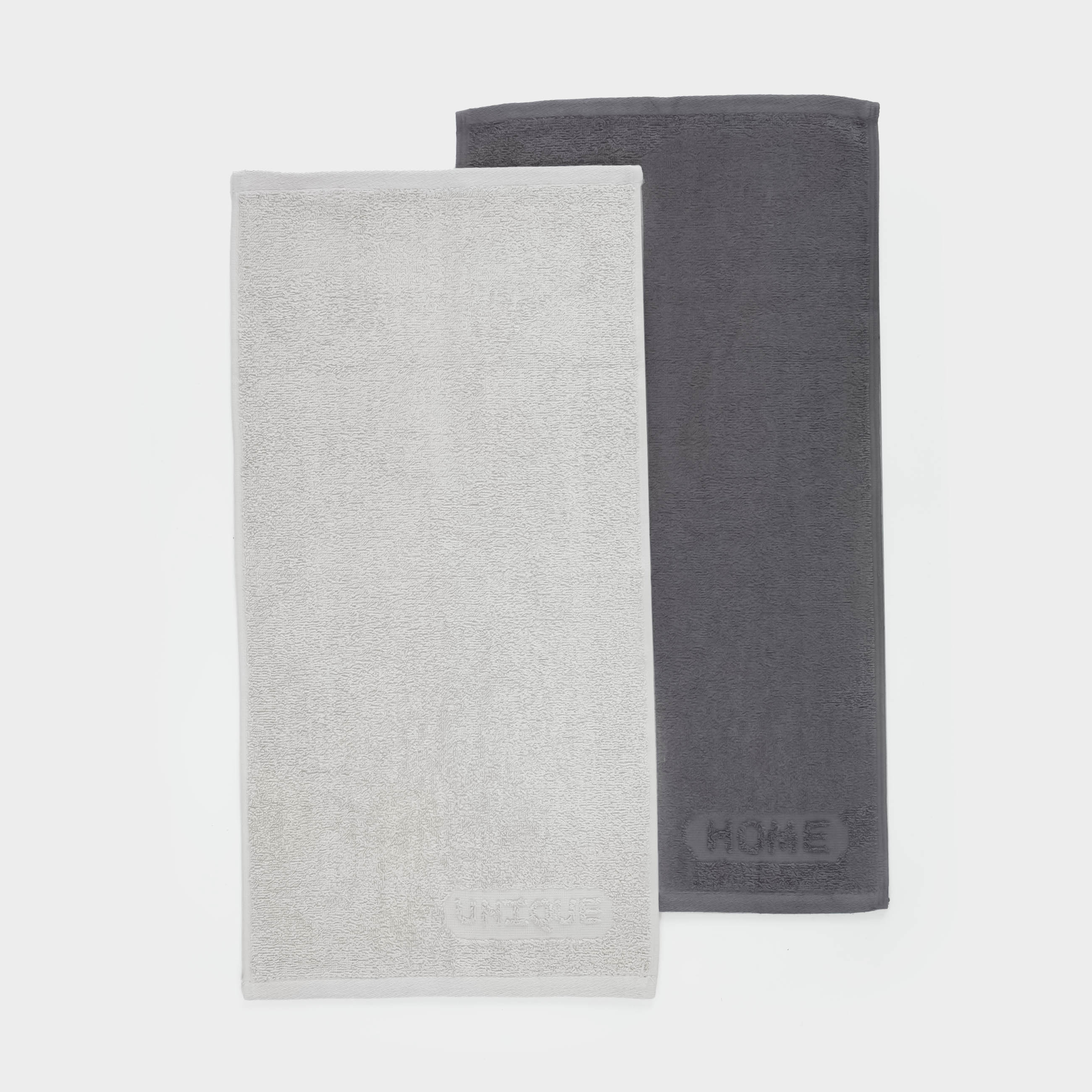 Kitchen towel, 30x60 cm, 2 pcs, cotton, beige/dark gray, Mong