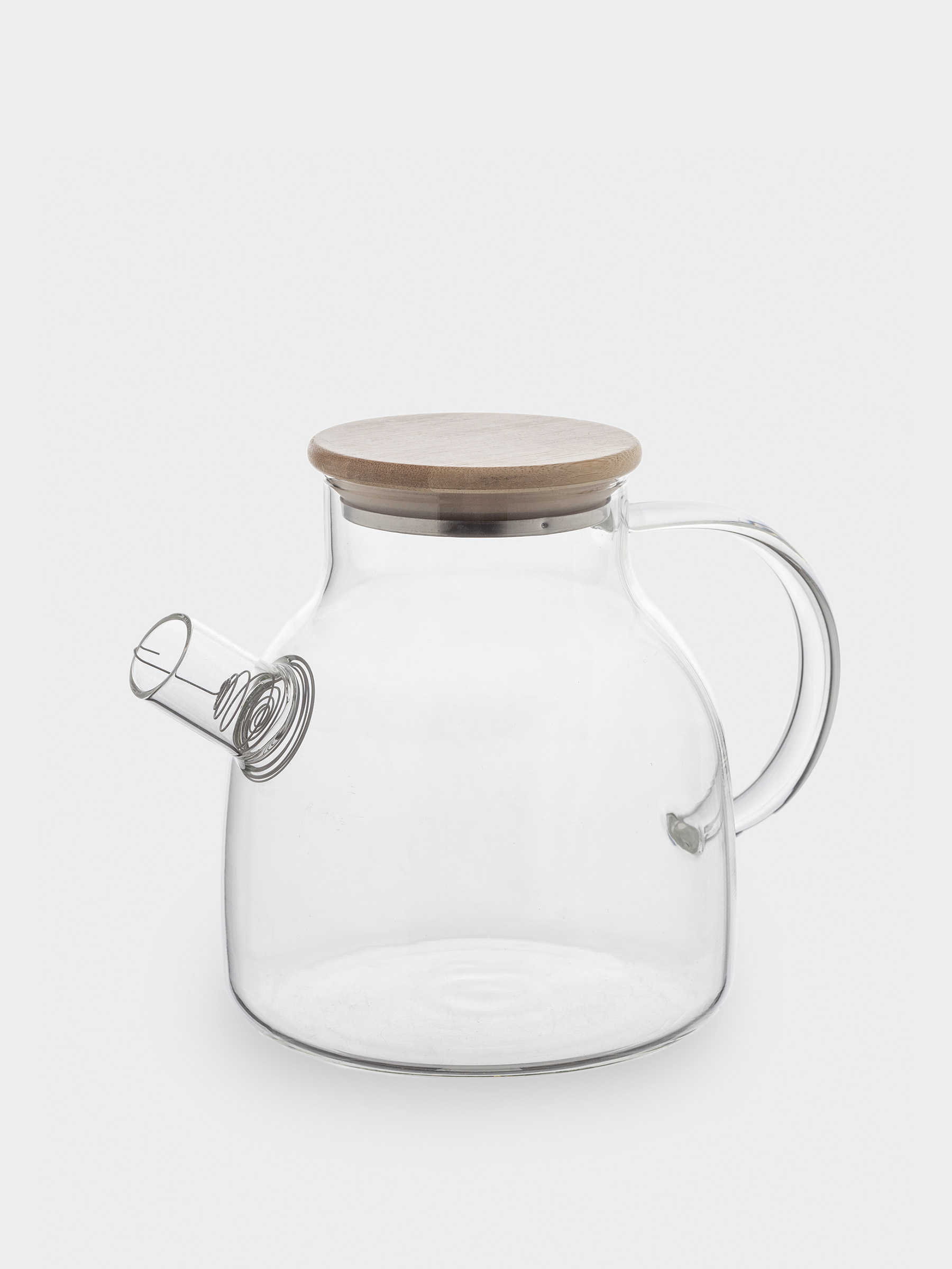 Teapot, 1.2 l, with filter, glass B / wood, Poise, image-2