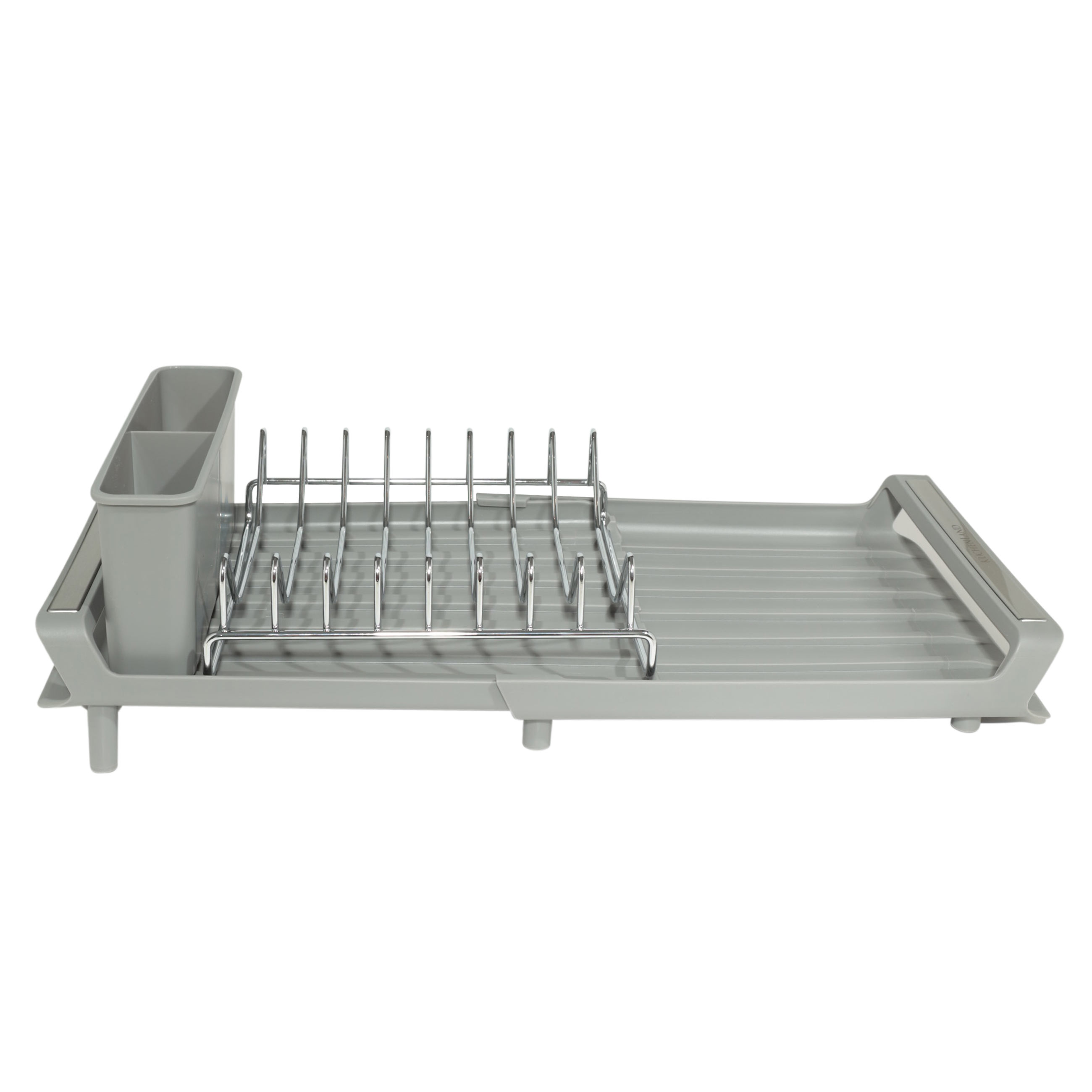 Dish dryer, 28 / 47x20 cm, with sliding tray, steel / plastic, Grey, Drying new, image-5