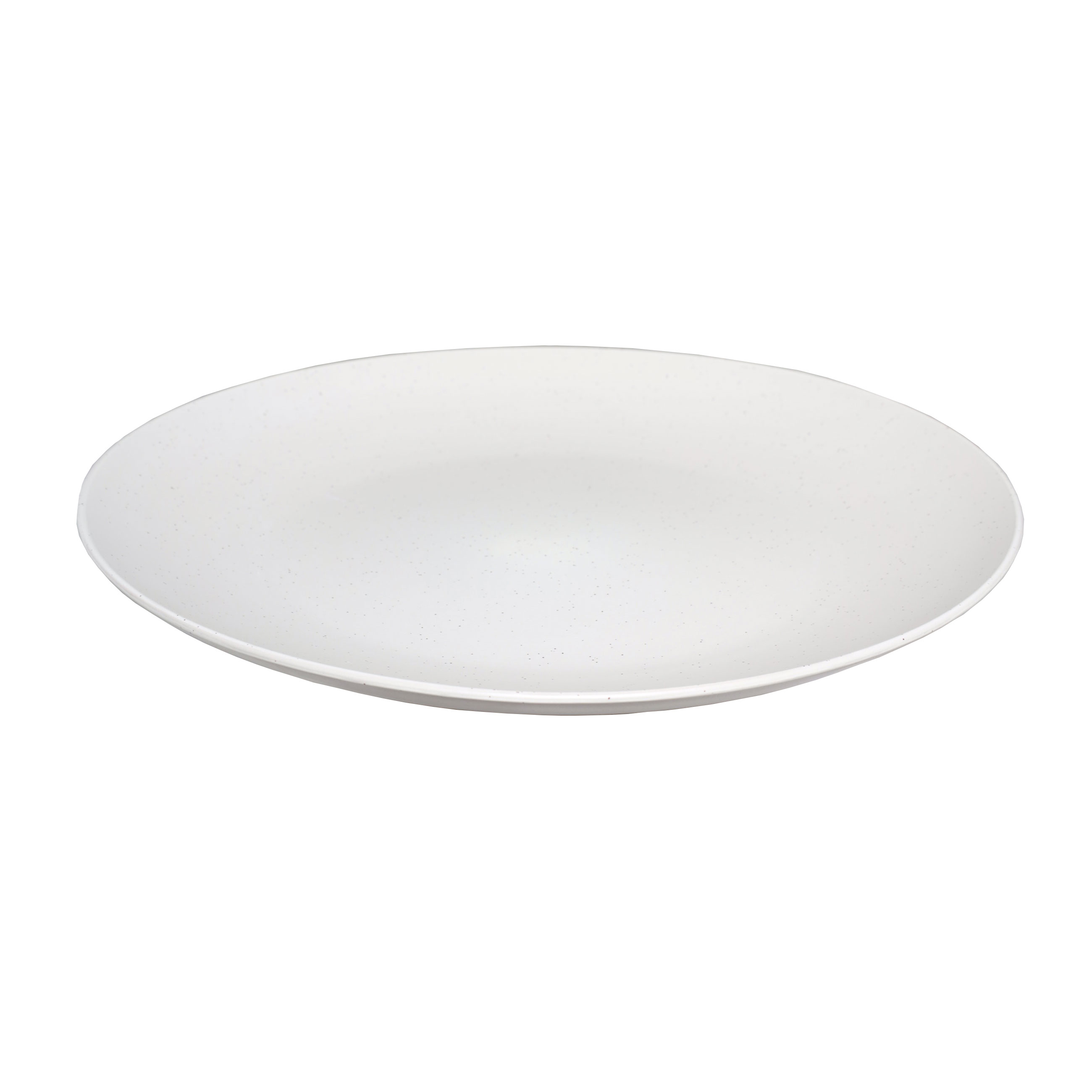 Dining set, 6 pers, 18 pr, ceramic, milk, speckled, Particle